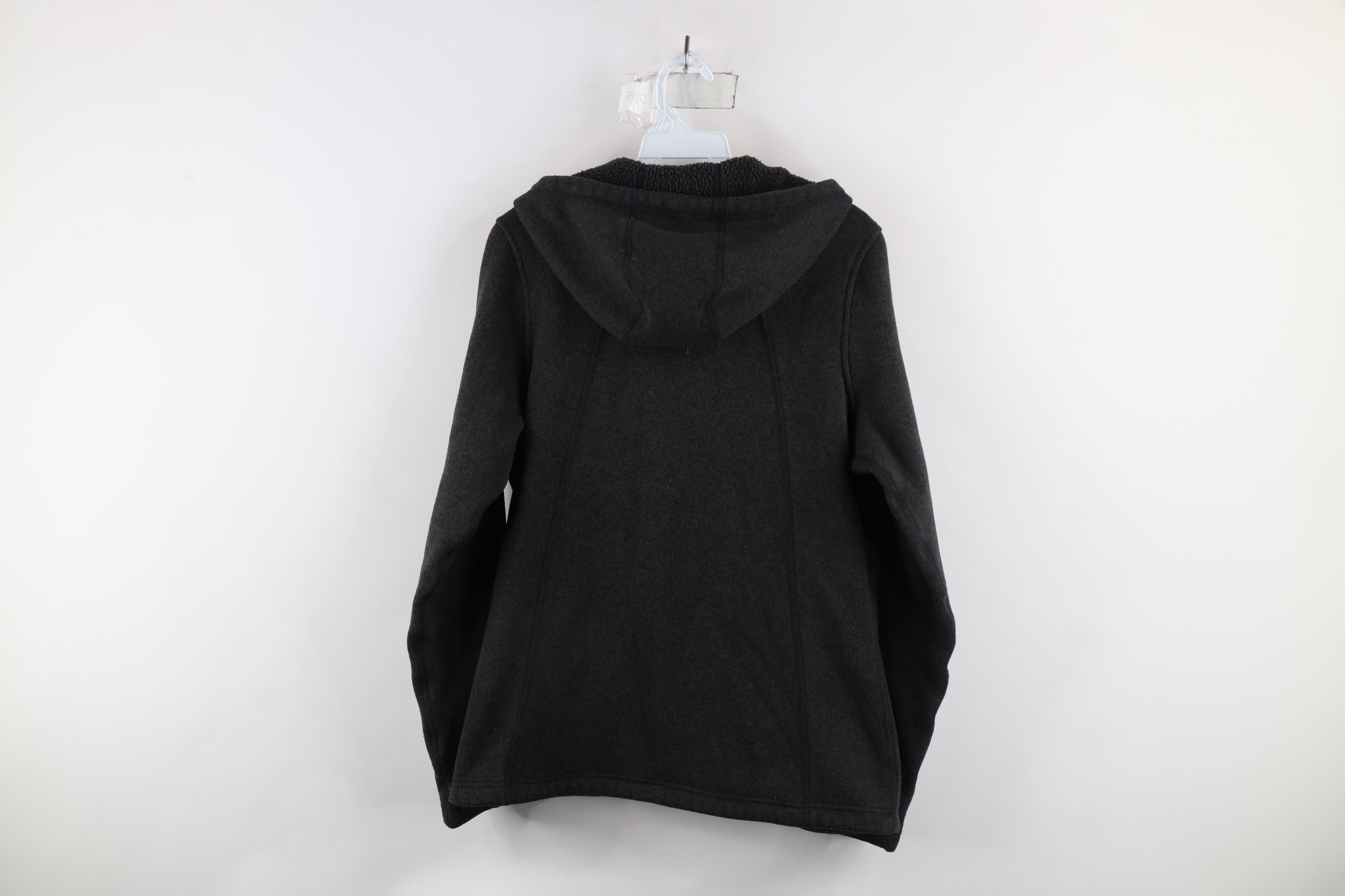 The North Face × Vintage The North Face Out Knit Crescent Full Zip Hoodie Dark Gray Size L / US 10 / IT 46 - 9 Thumbnail