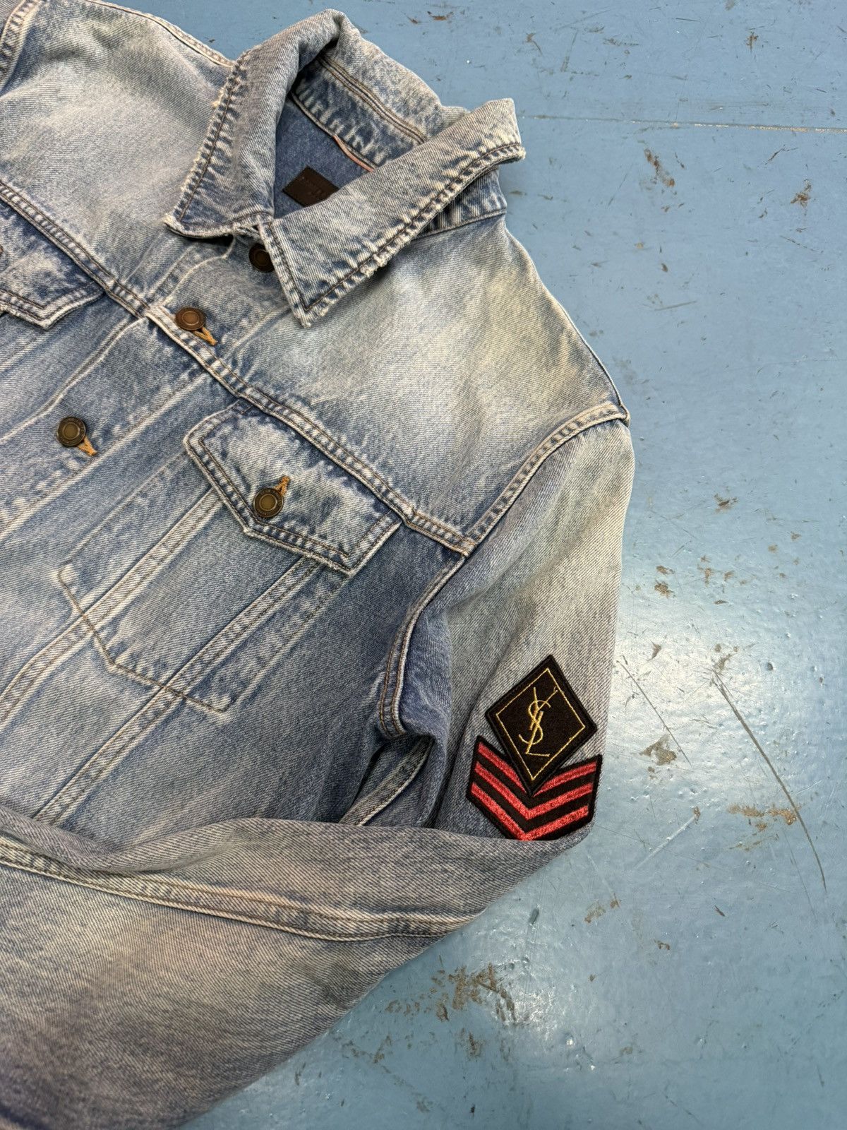Saint Laurent Paris SAINT LAURENT 16” DENIM JACKET Size US XXL / EU 58 / 5 - 3 Thumbnail