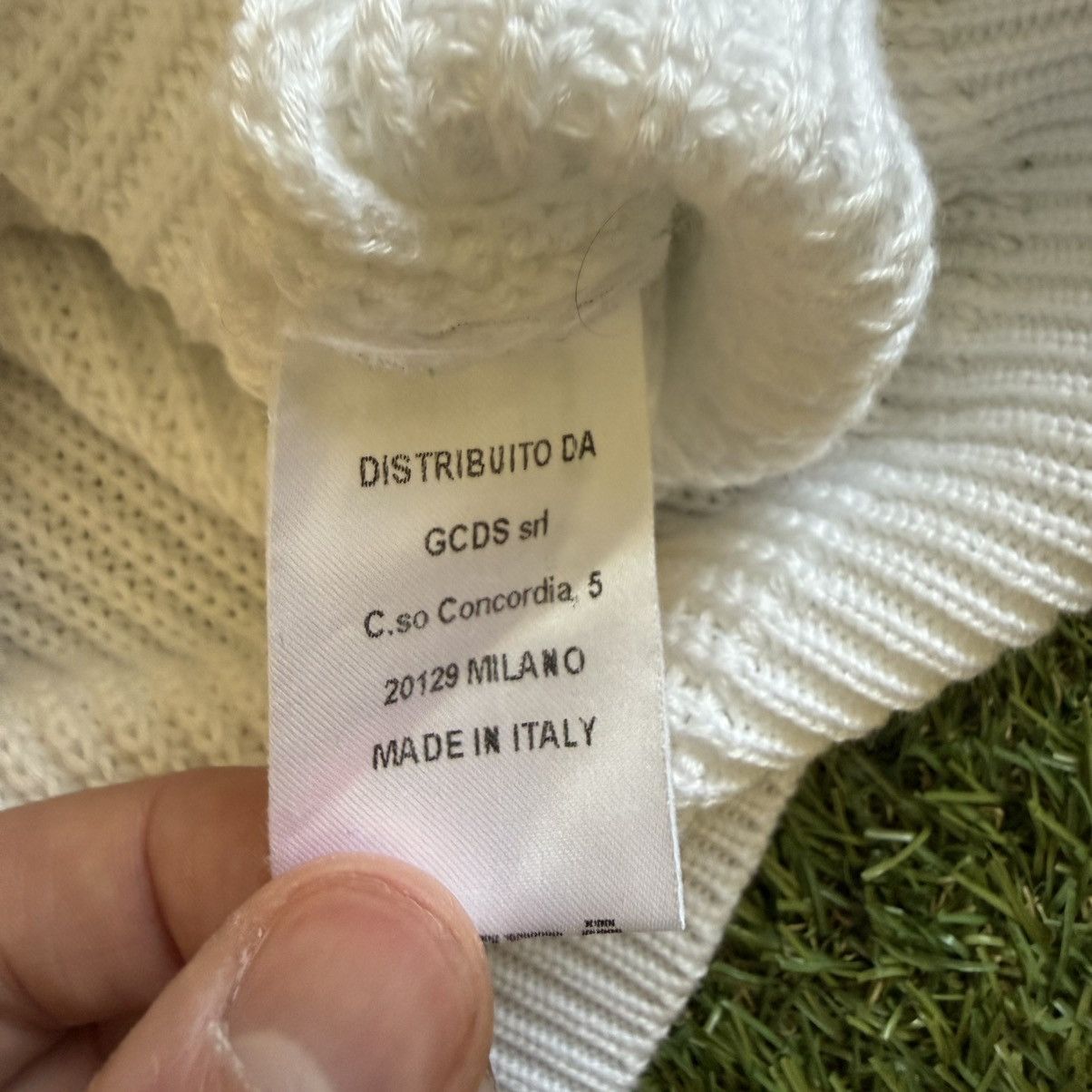 GCDS GCDS Sweater Cable Knit Jumper White Mens Sz L Made In Italy Size US L / EU 52-54 / 3 - 7 Thumbnail