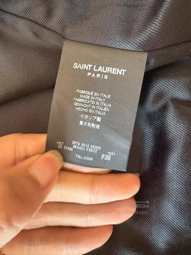Saint Laurent Paris Saint Laurent Paris Studded Cowhide Leather Jacket i Size XS / US 0-2 / IT 36-38 - 4 Thumbnail