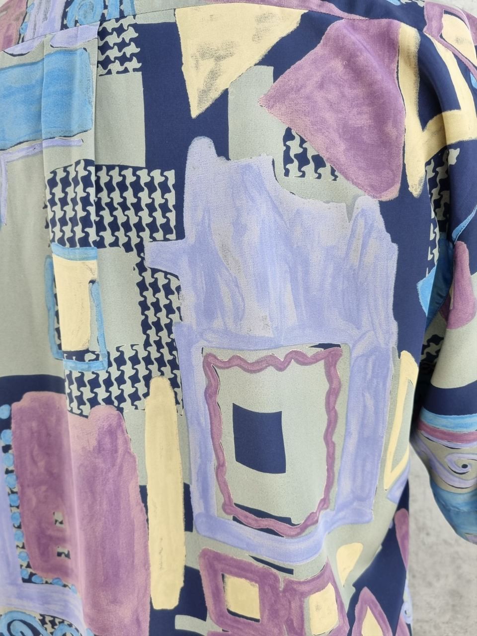 Vintage Vintage Silk Shirt Abstract Christian Dior Style Size US L / EU 52-54 / 3 - 12 Thumbnail