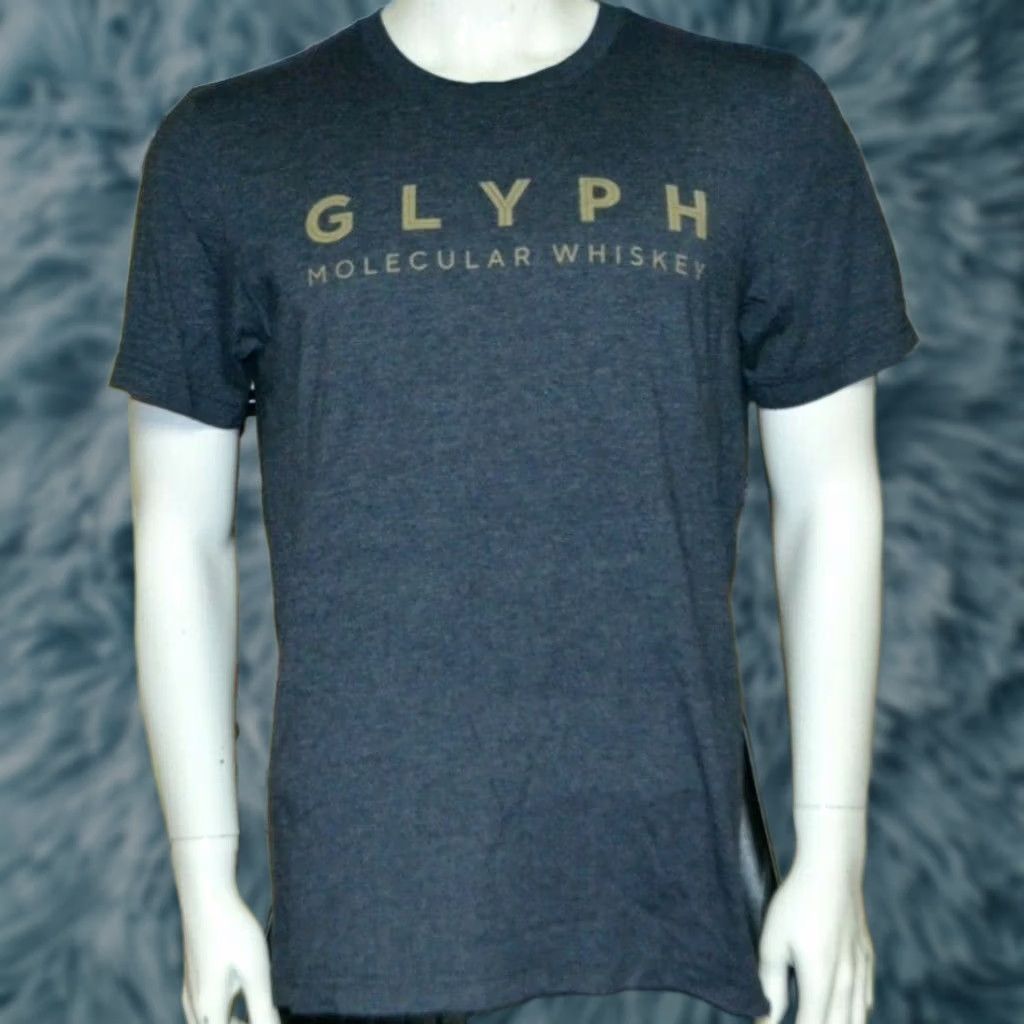 Vintage GLYPH American Bourbon Whiskey Detroit MI Shirt Large T Gray/Blue Nice Size US L / EU 52-54 / 3 - 1 Thumbnail
