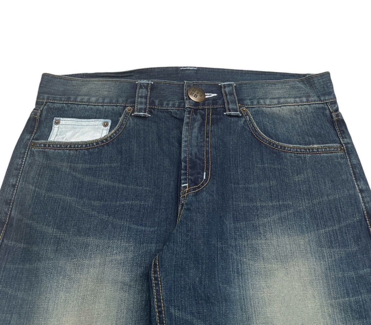 Japanese Brand Rare Design Vintage Japanese Brand Unfinish Jeans 2000s Size US 35 - 3 Thumbnail