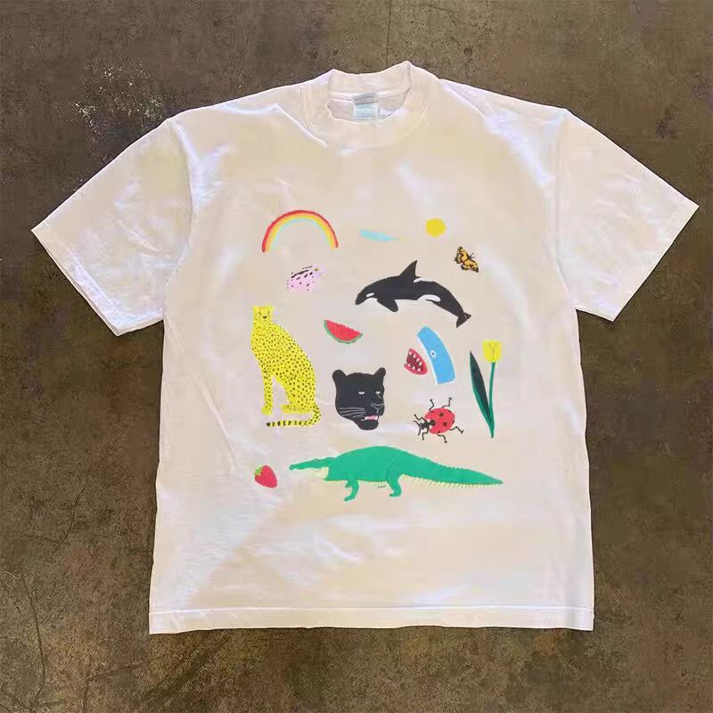 Japanese Brand × Vintage Street Hip Hop Animal Print Casual L Short Sleeve T-Shirt Size US L / EU 52-54 / 3 - 3 Thumbnail