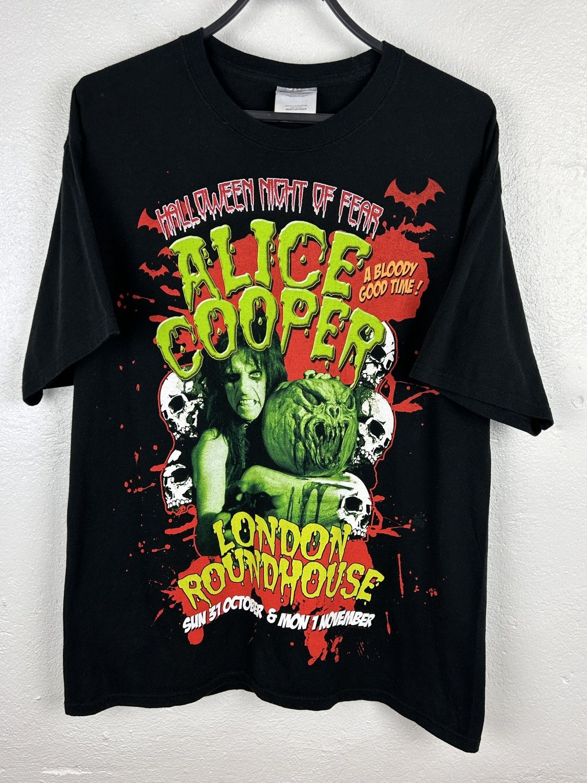 Band Tees Vintage Alice Cooper Halloween Night Of Fear London T-Shirt Size US L / EU 52-54 / 3 - 1 Thumbnail