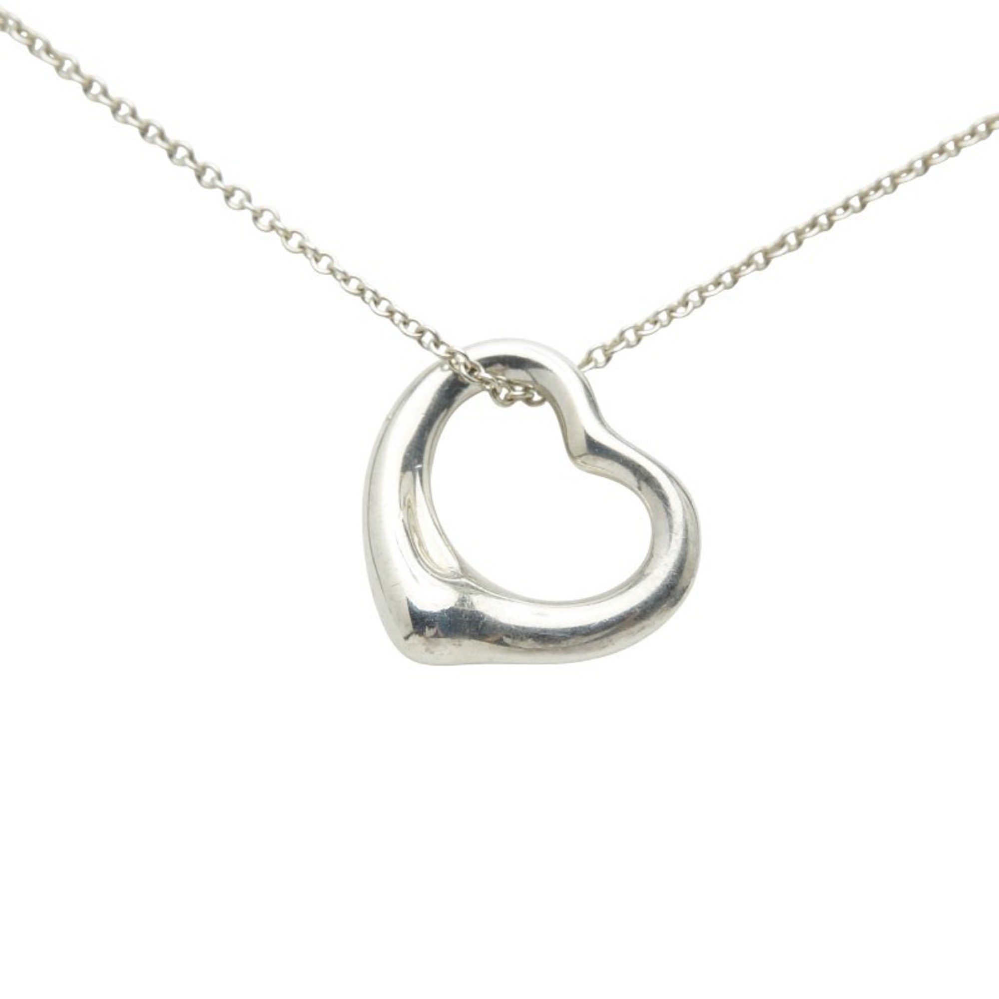 Tiffany & Co. Open Heart Necklace in 925 Sterling Silver for Women.