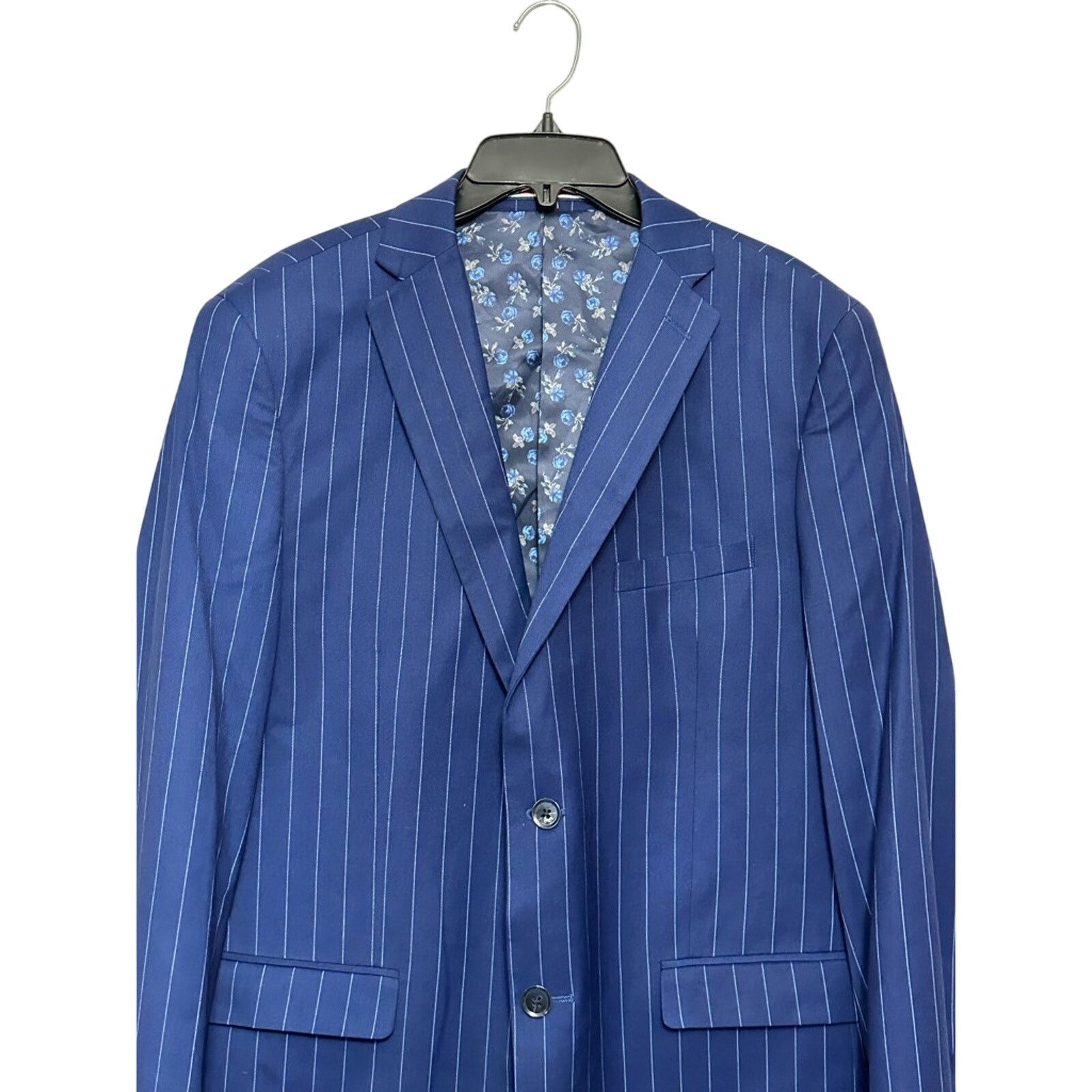 Other Soul Of London Stripe Two-Button Blazer Blue Men’s 46R NWOT Size 46R - 2 Thumbnail