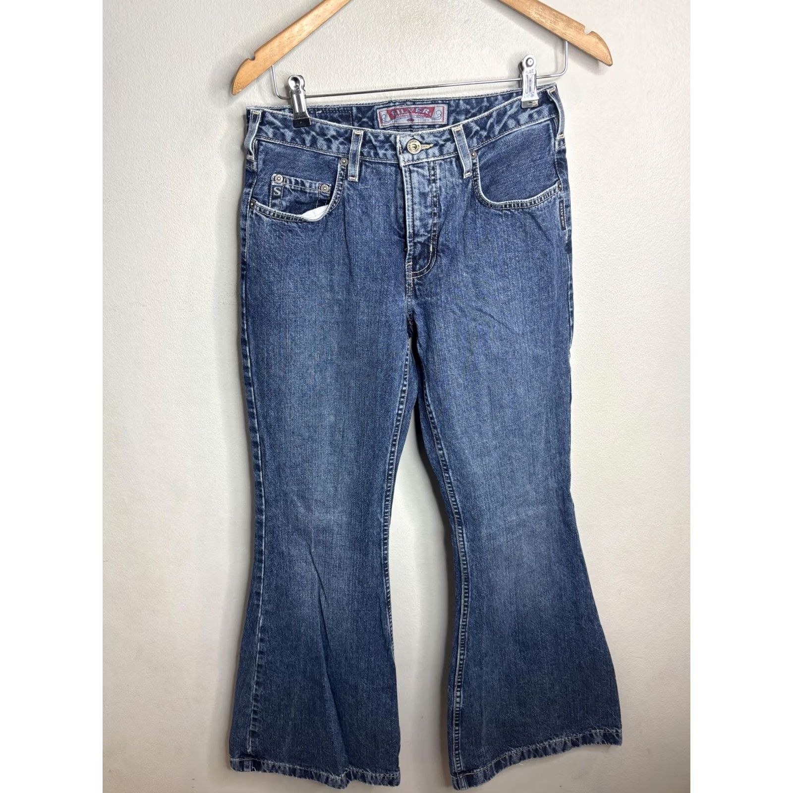 Vintage VINTAGE Silver Jeans Womens 29 Blue Denim Bootcut Mid Rise 90s Y2K Made Canada Flare Jeans Womens Size 29" - 5 Thumbnail