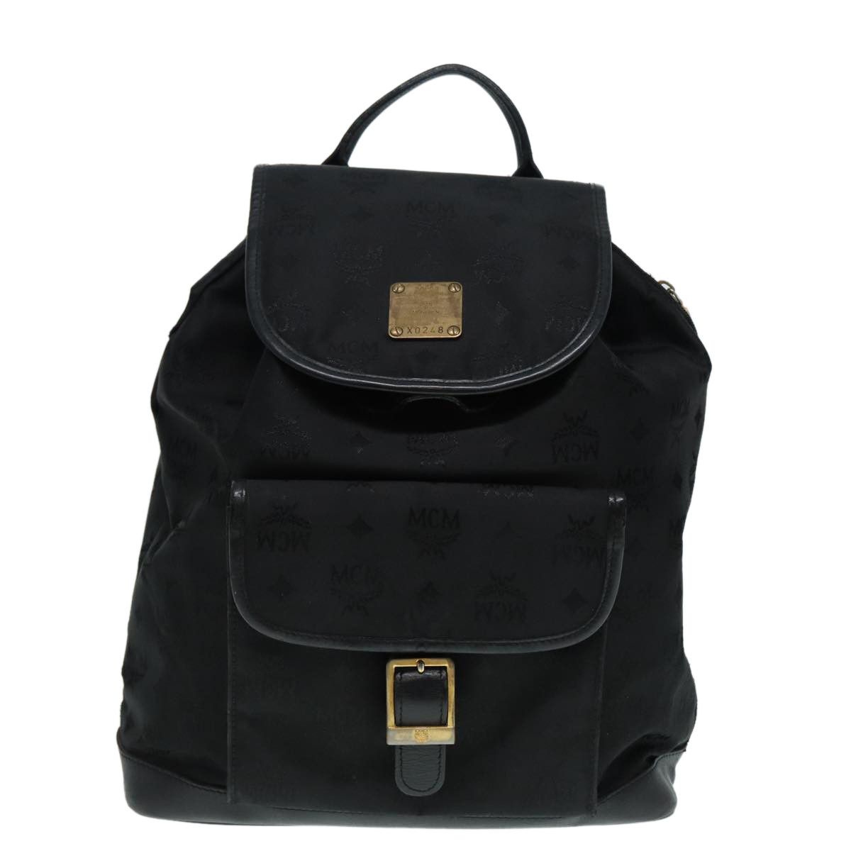 MCM Black Leather Backpack Bag (Pre-Owned) Size ONE SIZE - 1 Thumbnail