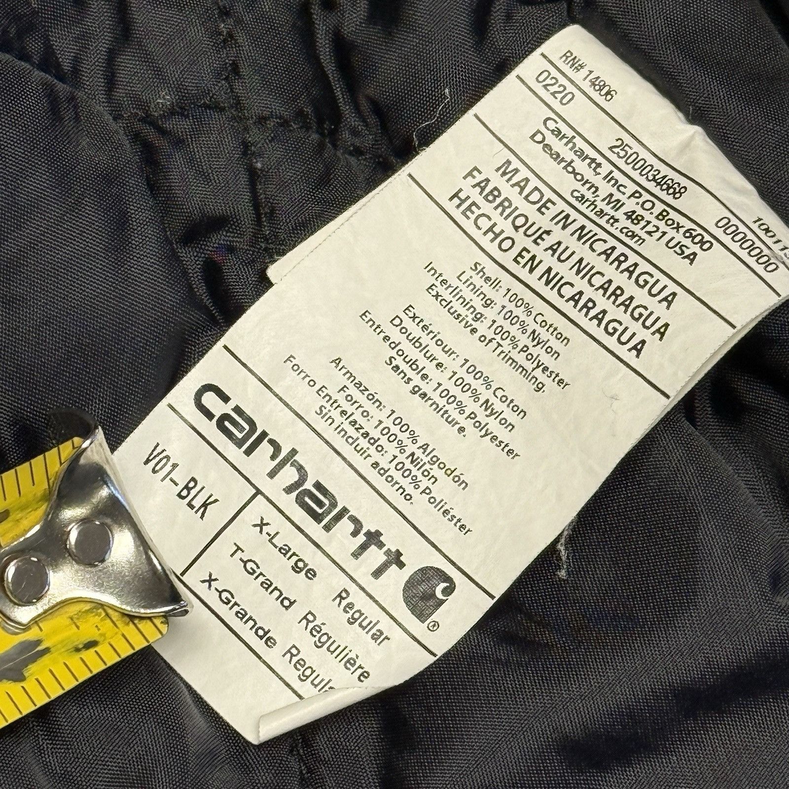 Carhartt Carhartt Vest Mens XL V01 Blk Canvas Quilted Lined Workwear Size US XL / EU 56 / 4 - 6 Thumbnail