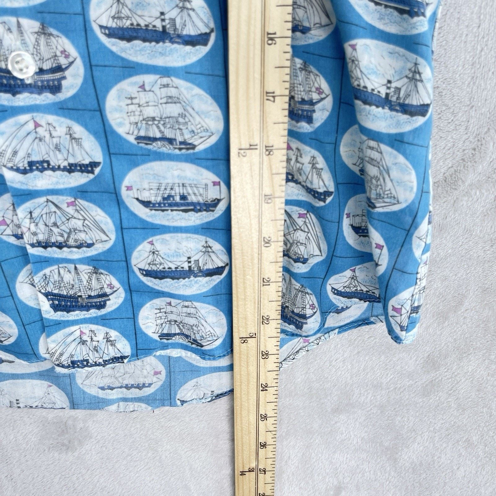 Other Vintage 70s Keynote By Model Shirt Ship AOP Dagger Collar Size US S / EU 44-46 / 1 - 10 Thumbnail
