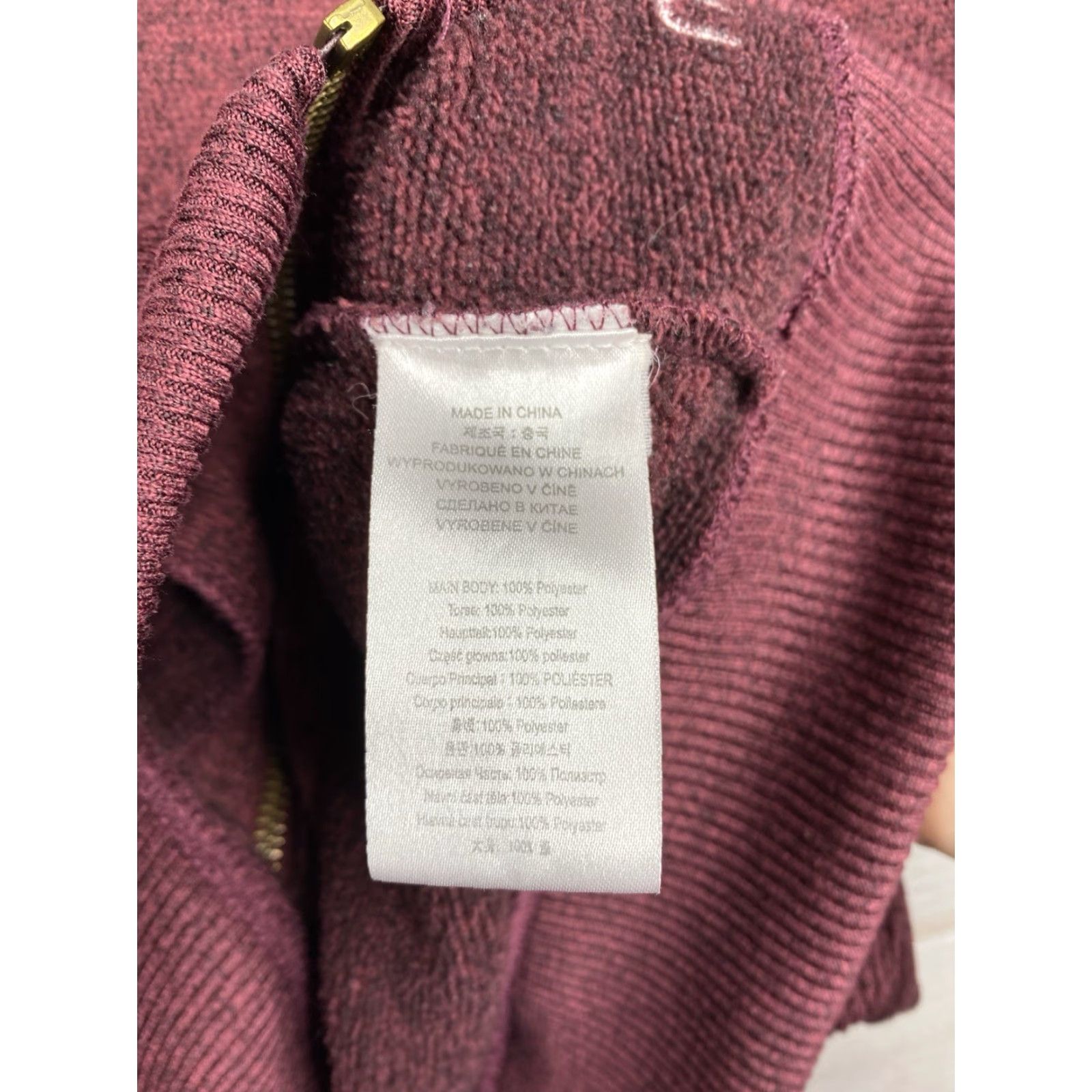 Burton Burton Womens Sweater Full Zip Hoodie Sz L Burgundy Pockets Long Fleece Knit Size L / US 10 / IT 46 - 6 Thumbnail