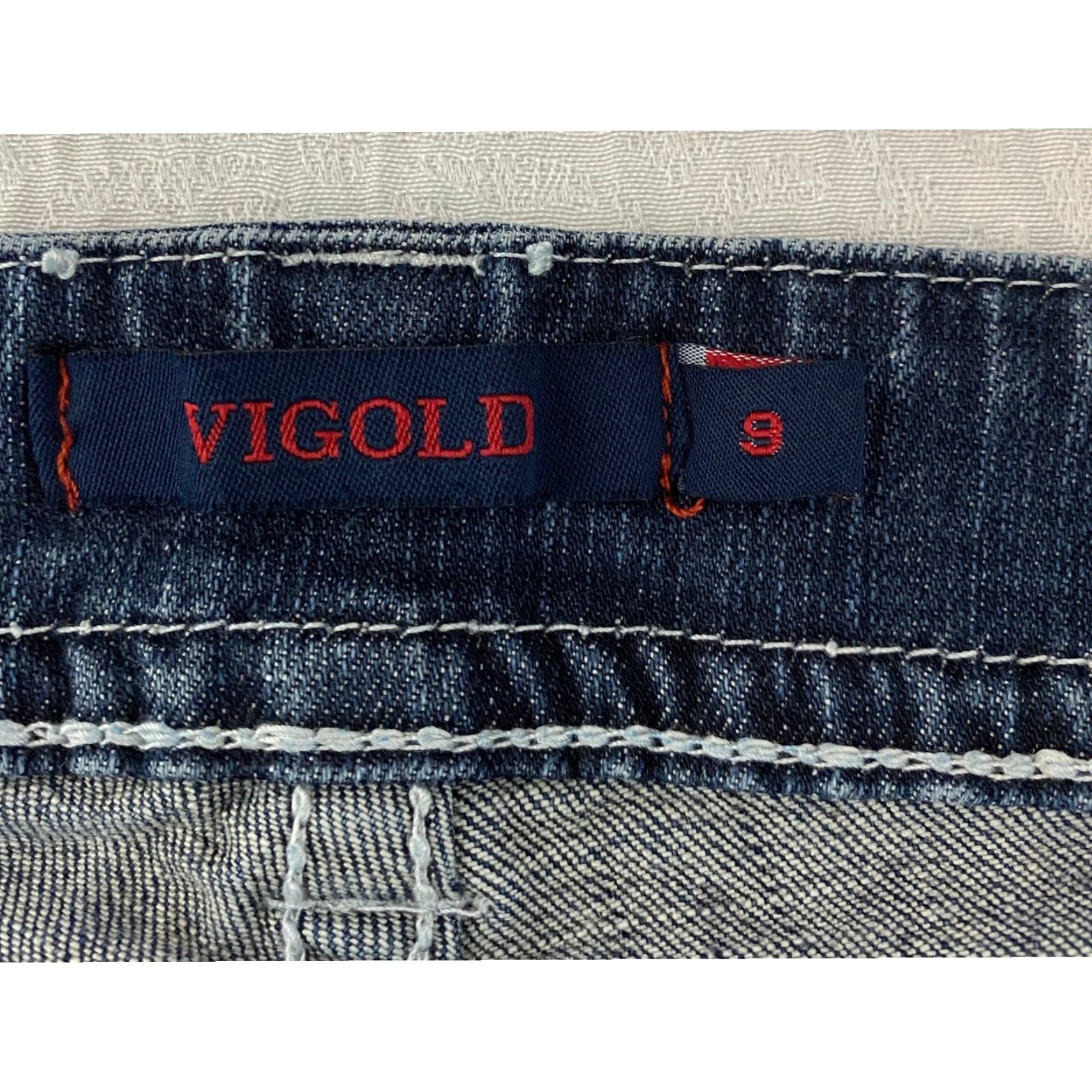 Denime VIGOLD Jeans 9 Women's Skinny Denim Dark Wash 5-Pocket Pockets White Stitch 30x30 Size 30" / US 8 / IT 44 - 5 Thumbnail
