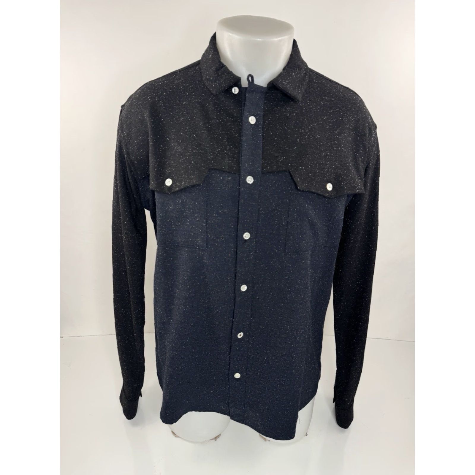 Patrik Ervell PATRIK ERVELL - Tactical Button-Down Western Mens L Duster Shirt - EXCELLENT Black / Blue Size US L / EU 52-54 / 3 - 2 Thumbnail