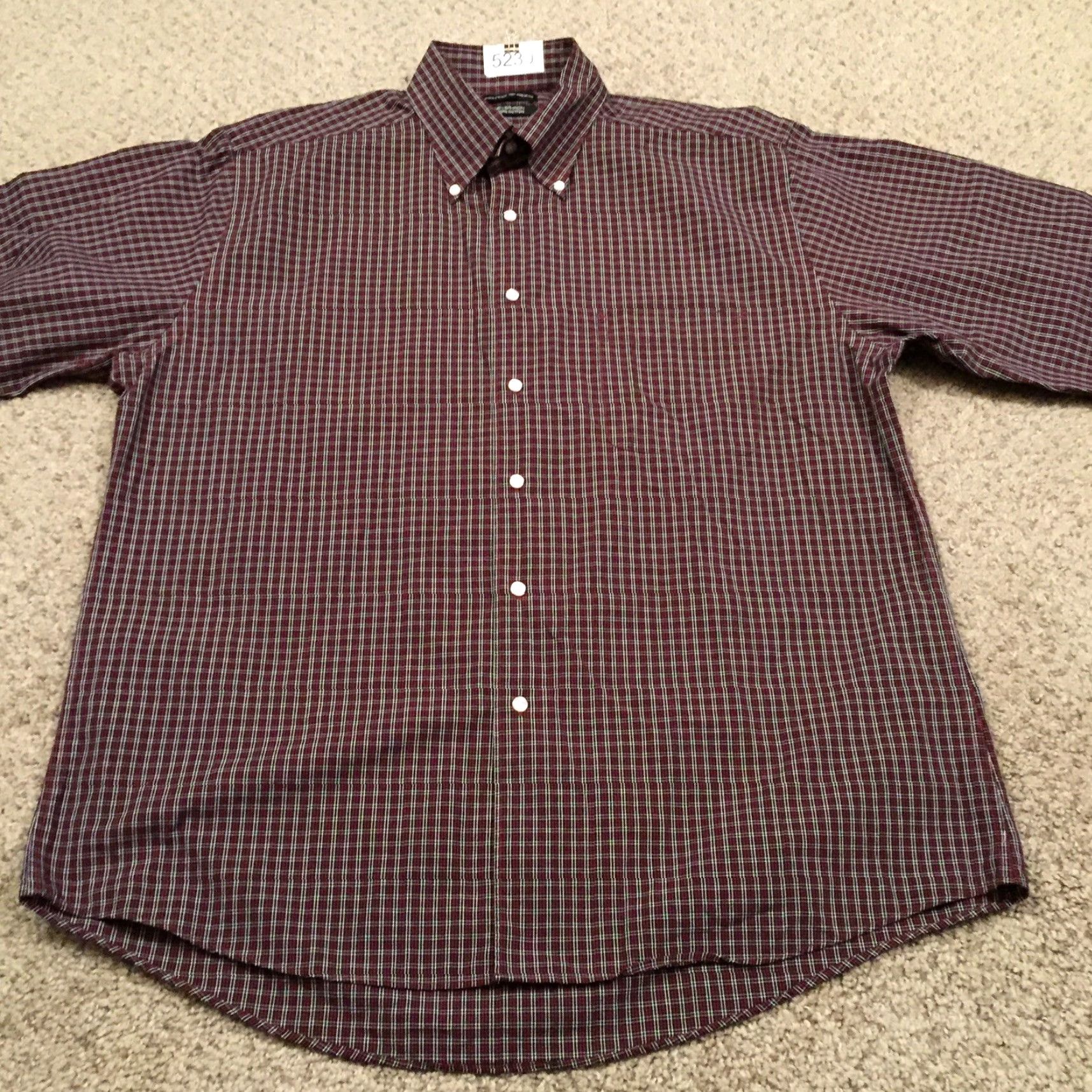 Dockers Dockers Shirt Mens Large Red Plaid Long Sleeve Button Up Never Iron Size US L / EU 52-54 / 3 - 5 Thumbnail