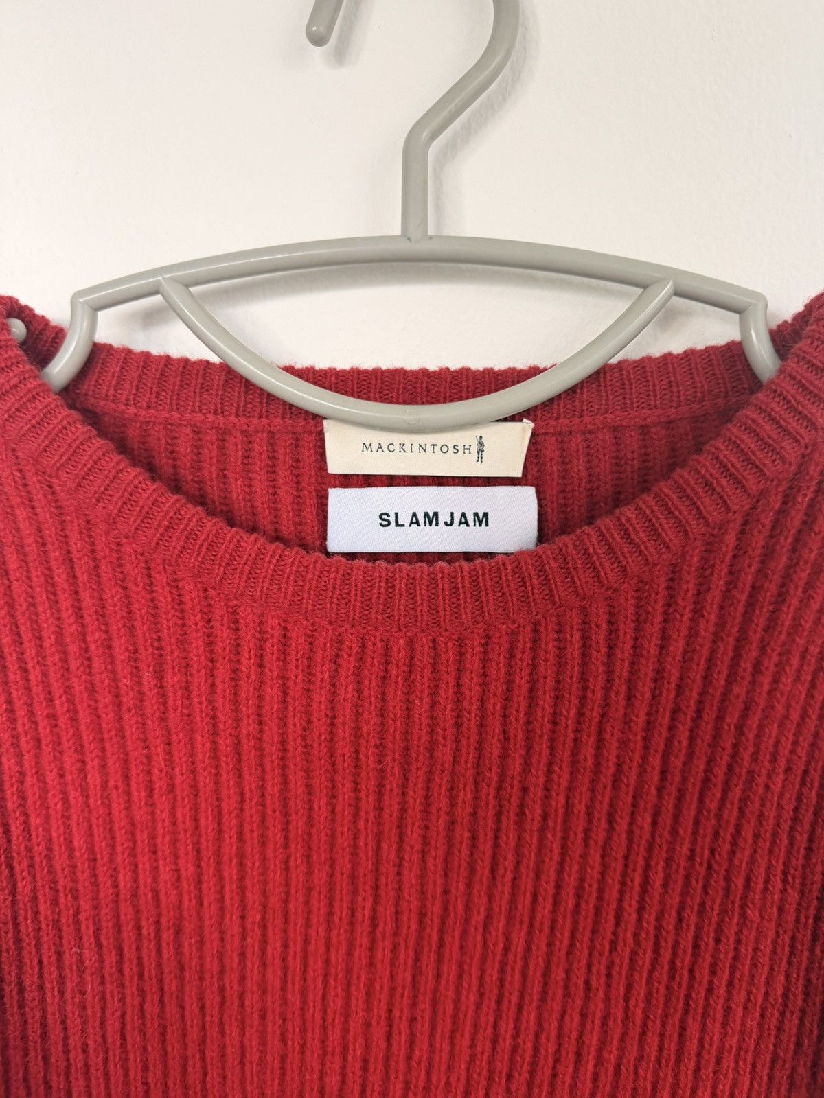 Mackintosh X Slam Jam Red Wool Ribbed Sweater – Size 1XL, Men's — image 3 of 6