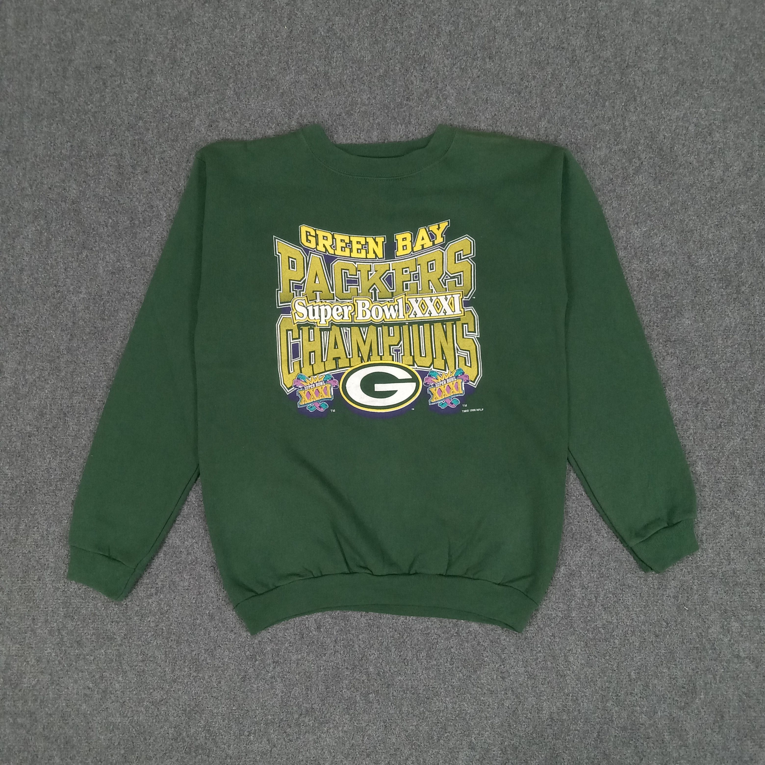 Logo 7 × NFL × Vintage Vintage 90's Green Bay Packers NFL Football Sweatshirt Size US S / EU 44-46 / 1 - 1 Thumbnail