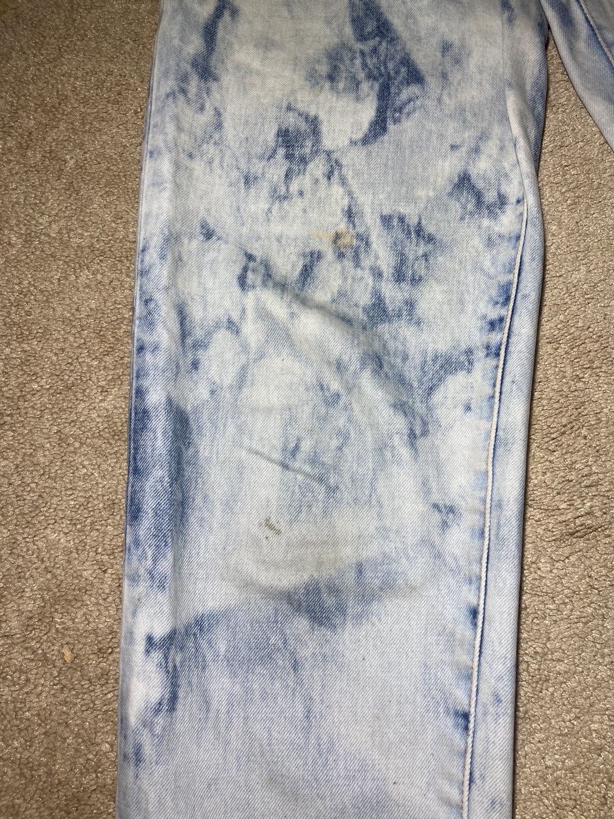 Celine × Hedi Slimane SS19 Celine Bleached Denim Jeans 27 Carrot 2019 Tie Dye Hedi Size US 27 - 3 Thumbnail