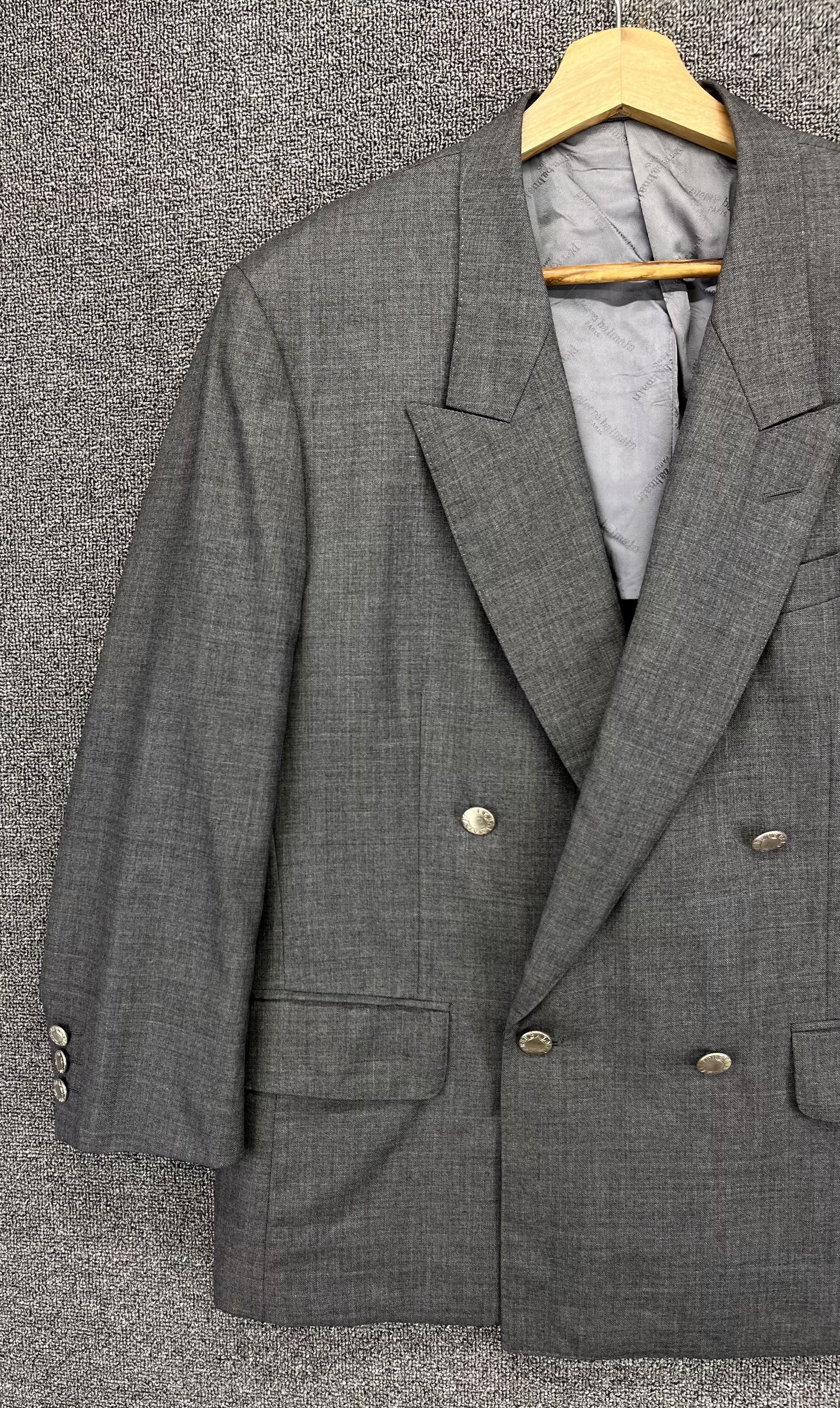 Balmain Vintage Pierre Balmain Luxury Wool Blazer Coat Jacket Size US M / EU 48-50 / 2 - 2 Thumbnail