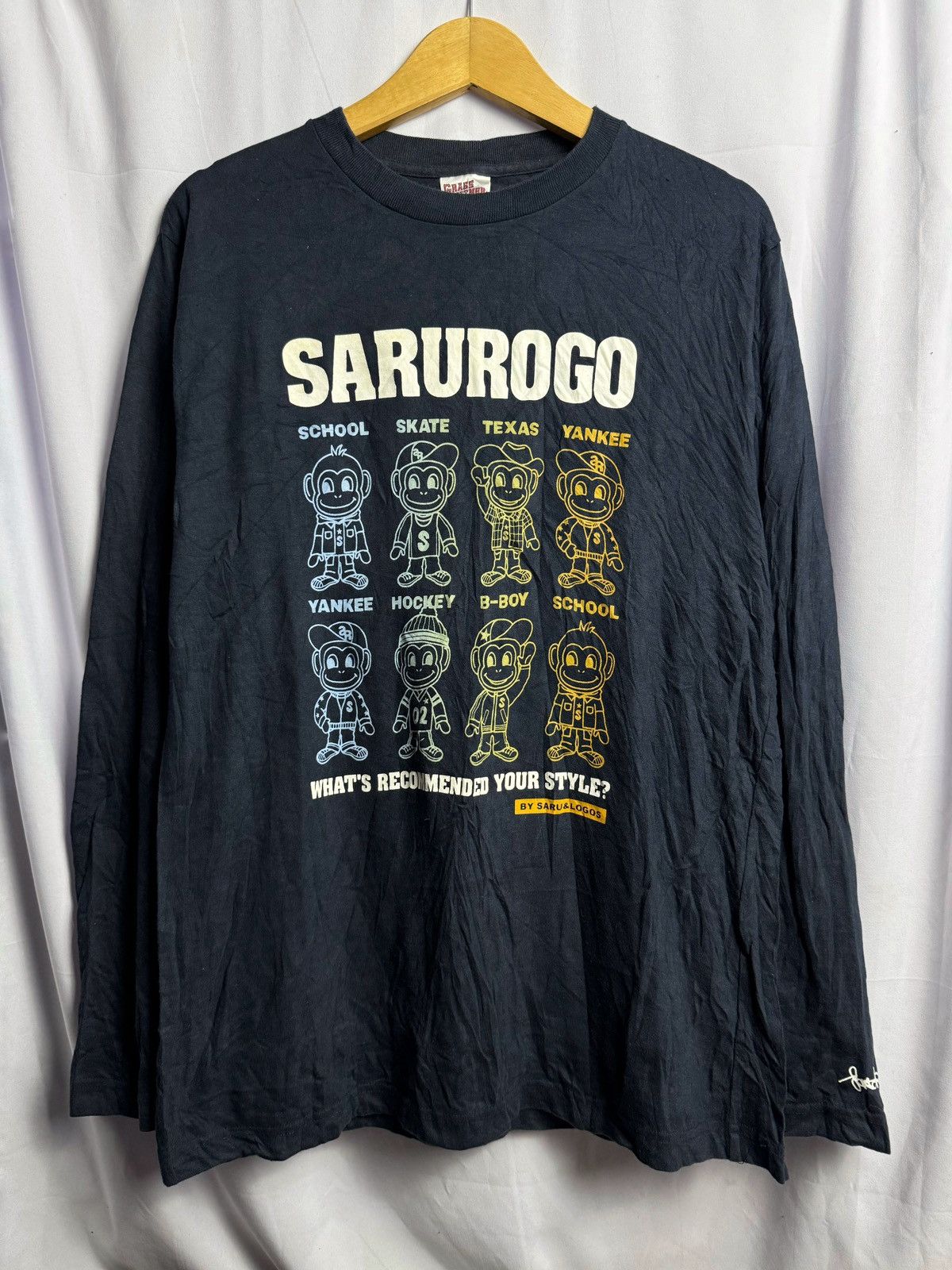 If Six Was Nine × Japanese Brand × Le Grande Bleu (L.G.B.) Japanese Sarurogo Your Style Long Sleeve Size US L / EU 52-54 / 3 - 2 Thumbnail