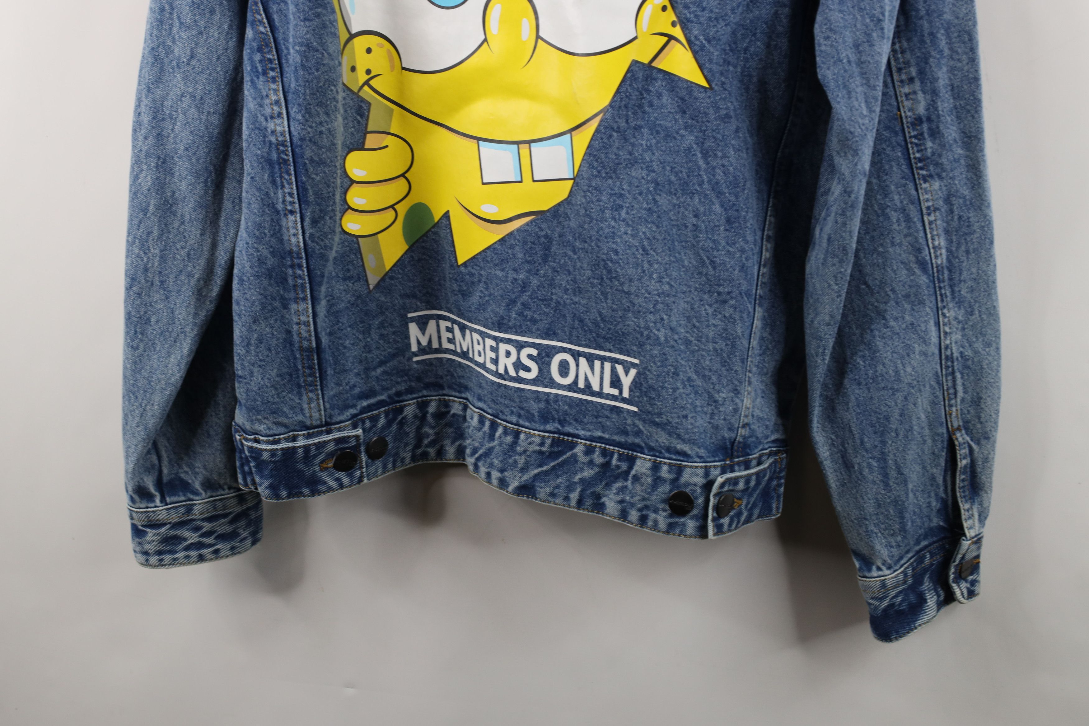 Vintage New Members Only x Nickelodeon Squarepants Denim Jacket Size US M / EU 48-50 / 2 - 16 Thumbnail