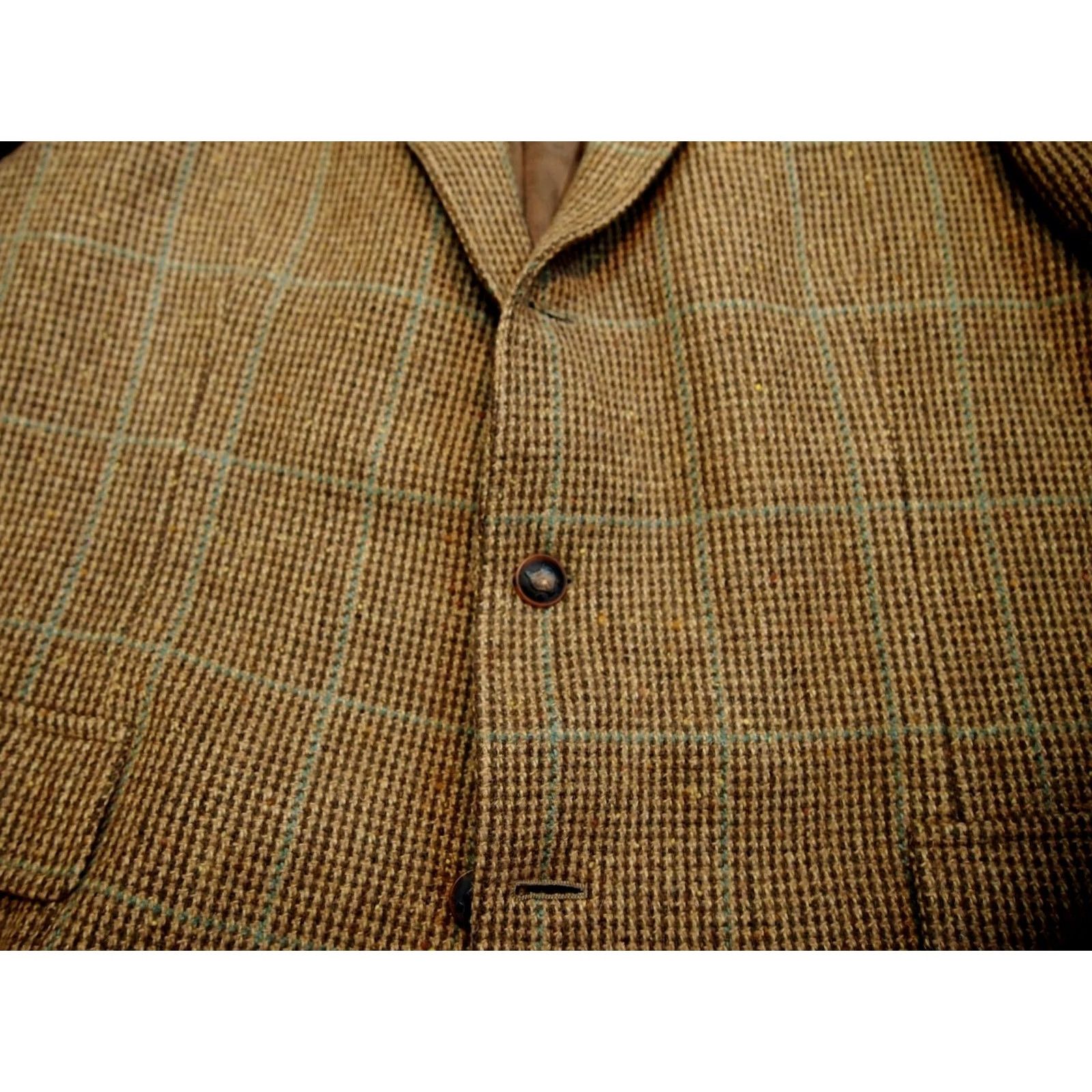 Polo Ralph Lauren Polo Ralph Lauren Sport Coat 42L Brown Wool Blend Tweed Houndstooth Tic Weave NWT Mens Size US XL / EU 56 / 4 - 4 Thumbnail