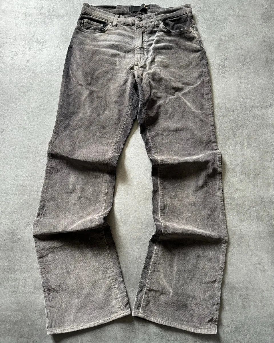 Just Cavalli × Vintage SS2004 Cavalli Velvet Grey Pants Size US 30 / EU 46 - 2 Thumbnail