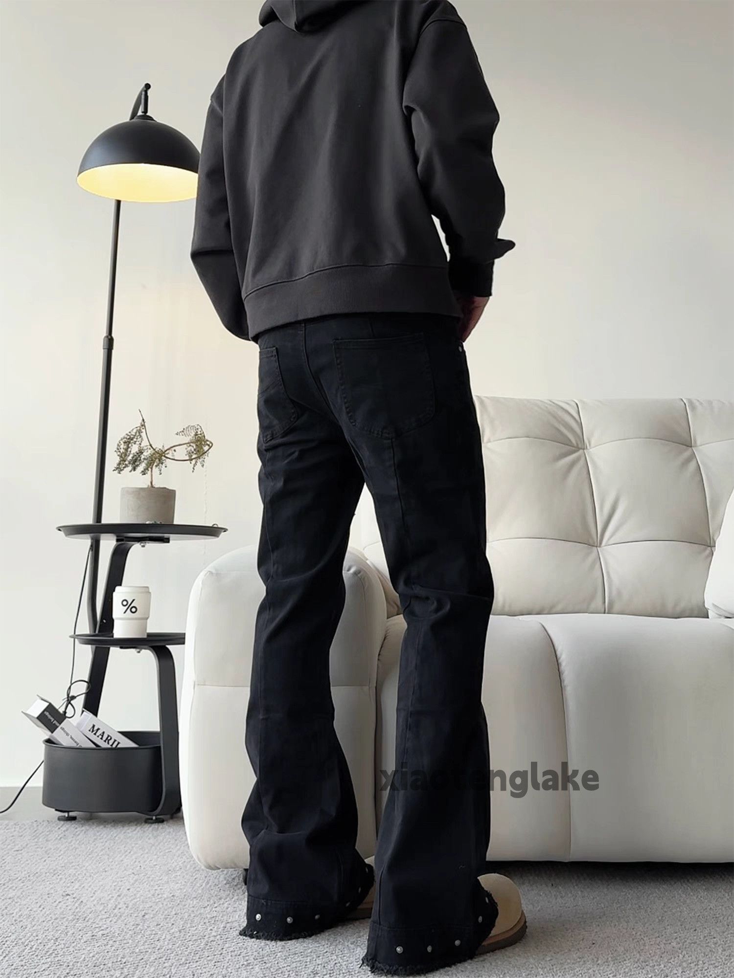 Designer × Jean × Vintage utility punk grunge bootcut flared rivet yuppie jeans Size US 30 / EU 46 - 3 Thumbnail