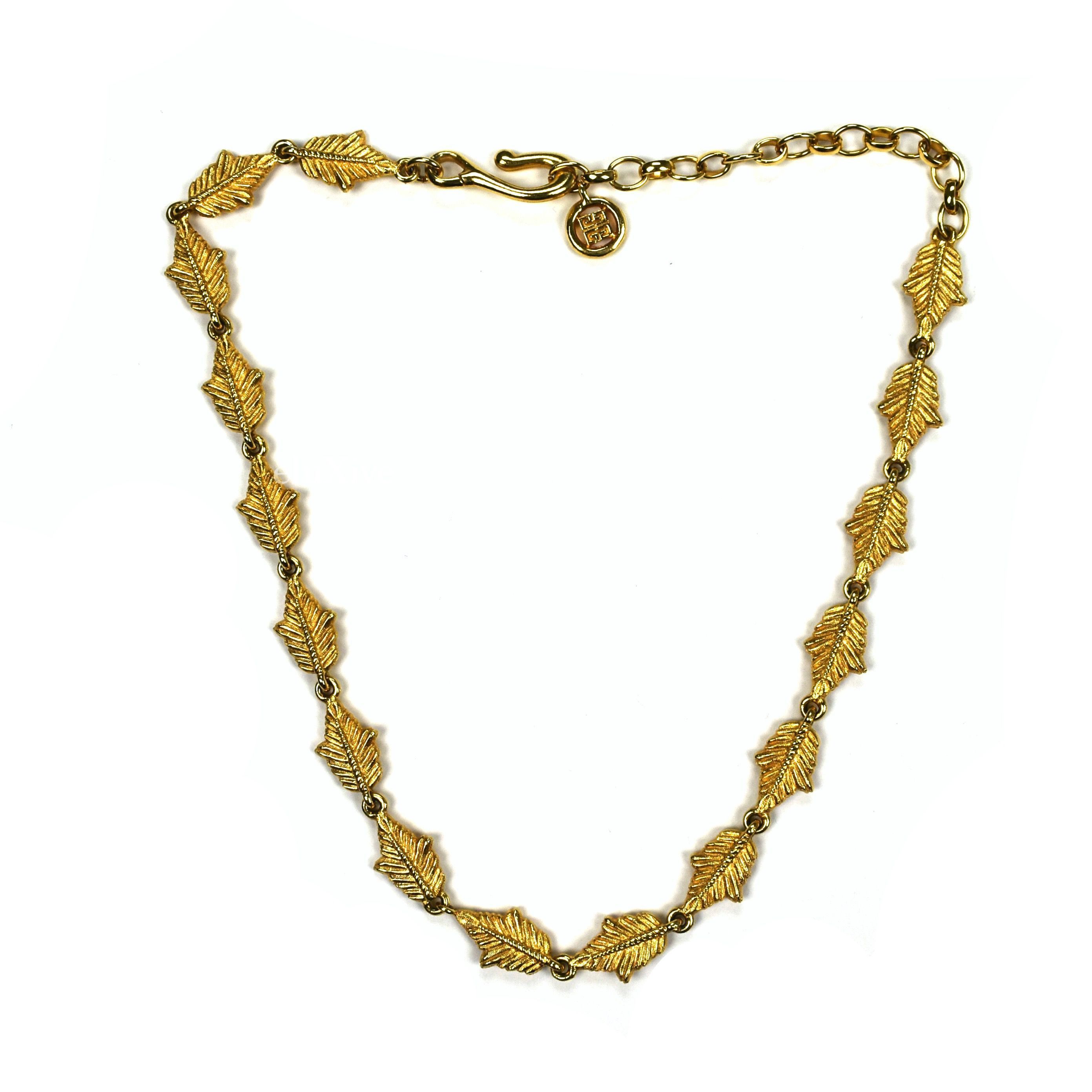 Givenchy Givenchy 19.5" Gold Leaf Chain Necklace Size ONE SIZE - 1 Preview