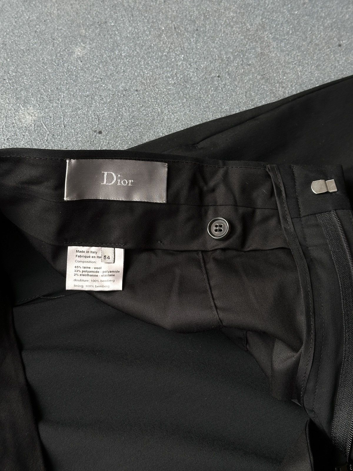 Dior DIOR Wool Black Trousers Pants Size: 54 (pants 38-40) Size US 38 / EU 54 - 3 Thumbnail