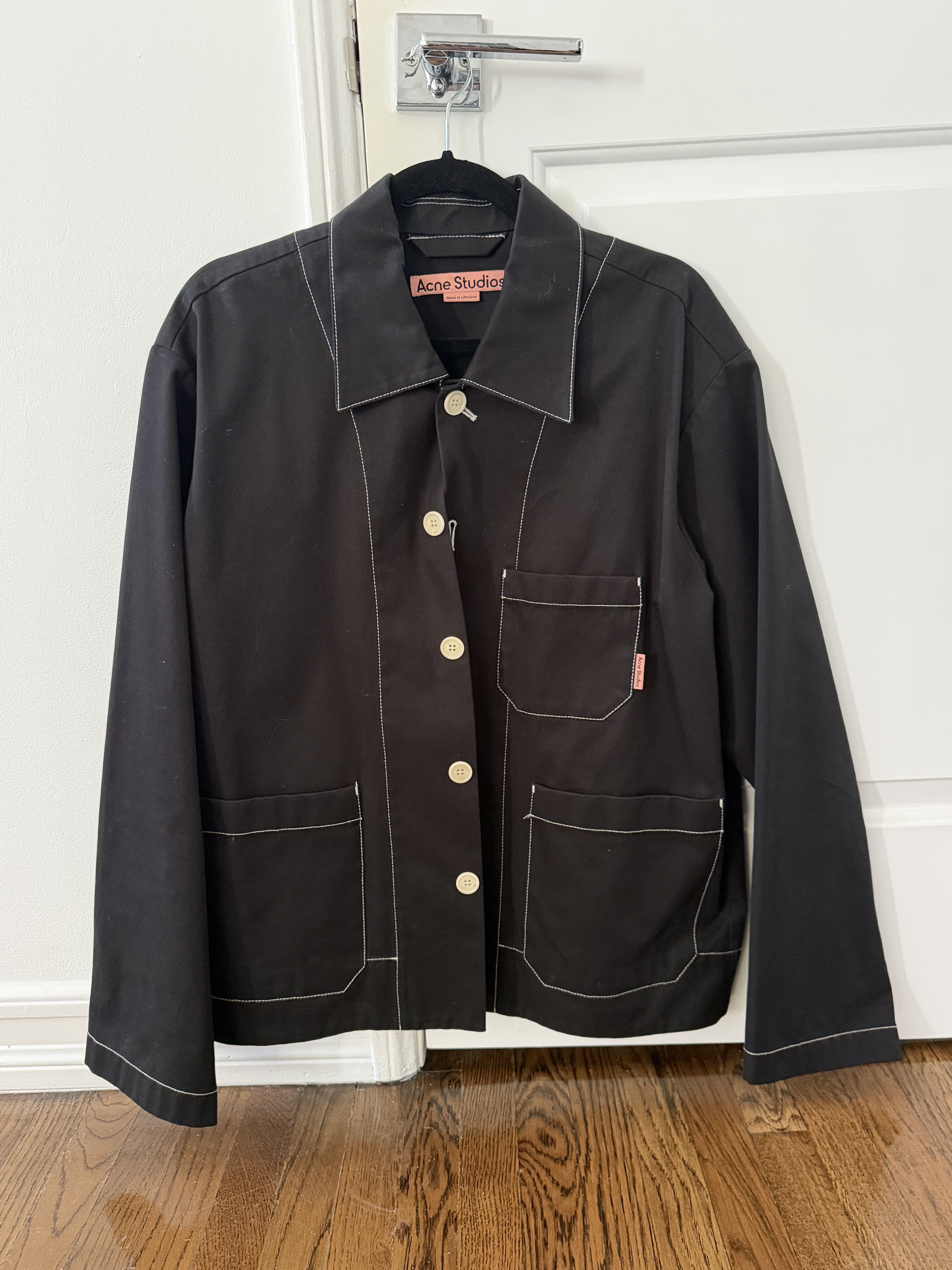 Acne Studios Acne Studios SS22 Black Casual Twill Jacket | Grailed