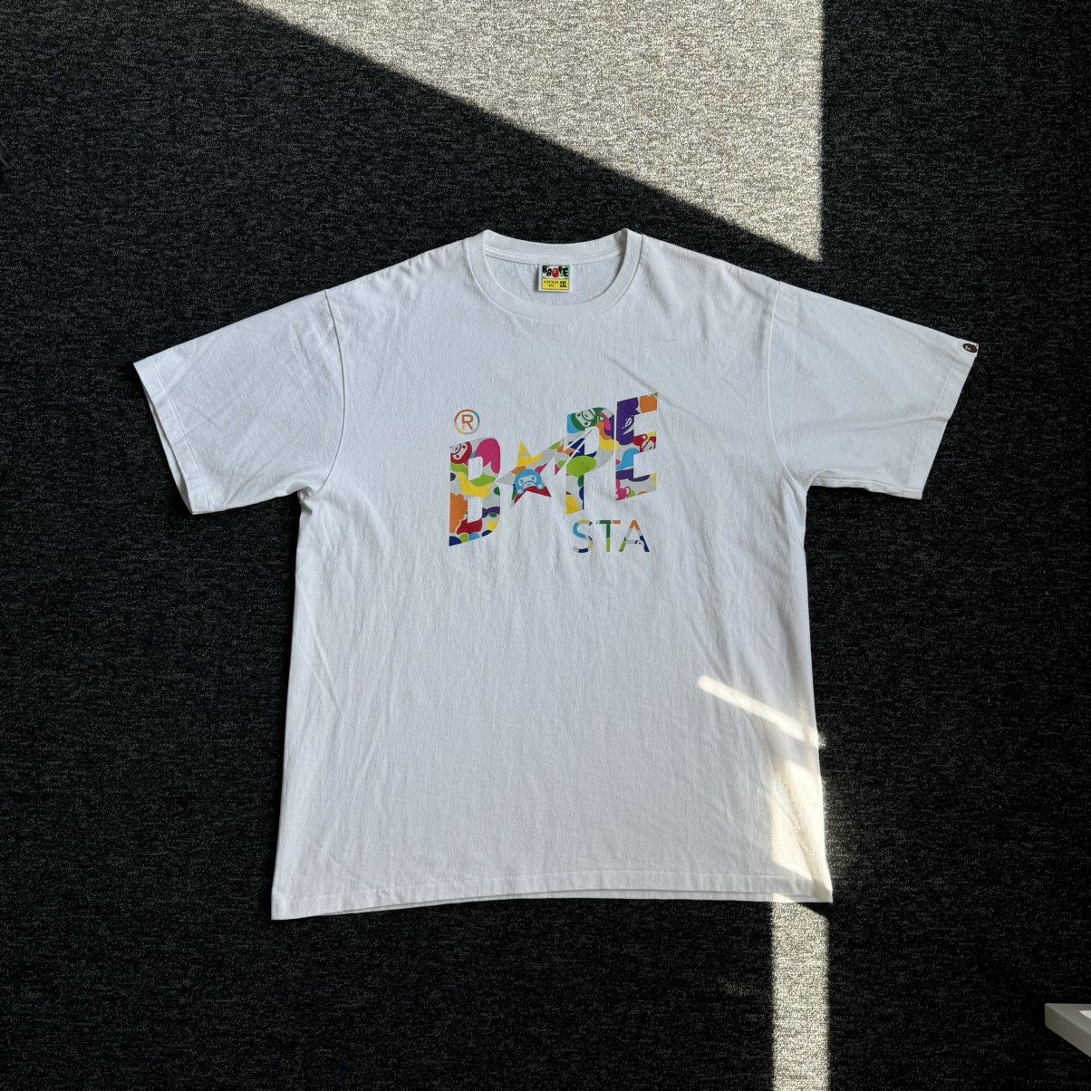 Bape Sta ABC Milo Star Logo T-shirt White