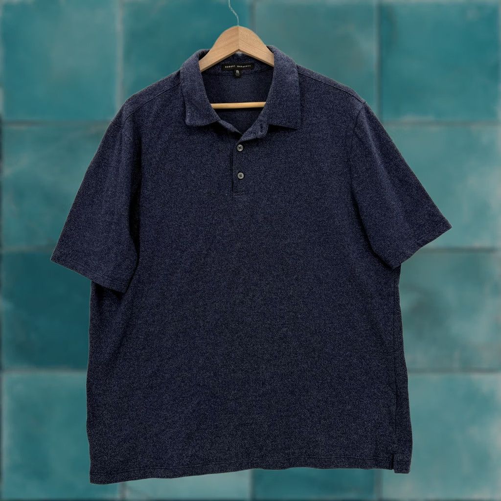 Vintage Robert Barakett Polo Shirt Mens 2XL Blue Galek SS Knit Cotton Blend Casual Top Size US XXL / EU 58 / 5 - 1 Thumbnail