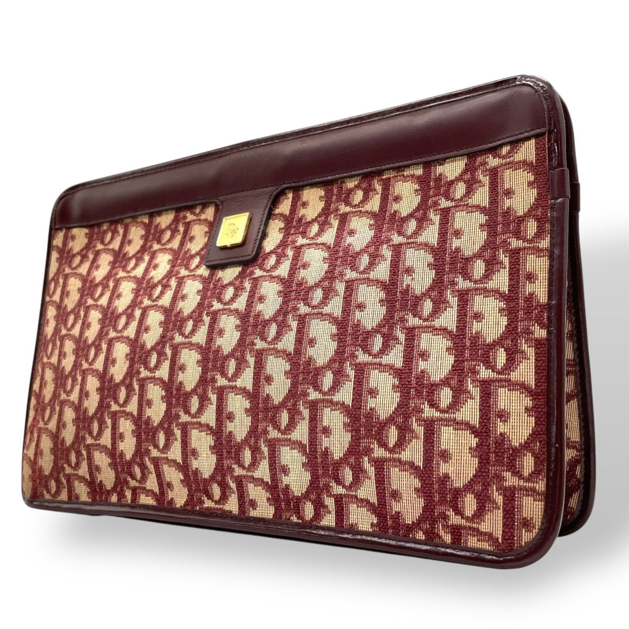 Vintage Christian Dior Trotter Monogram Clutch Bag | eBay