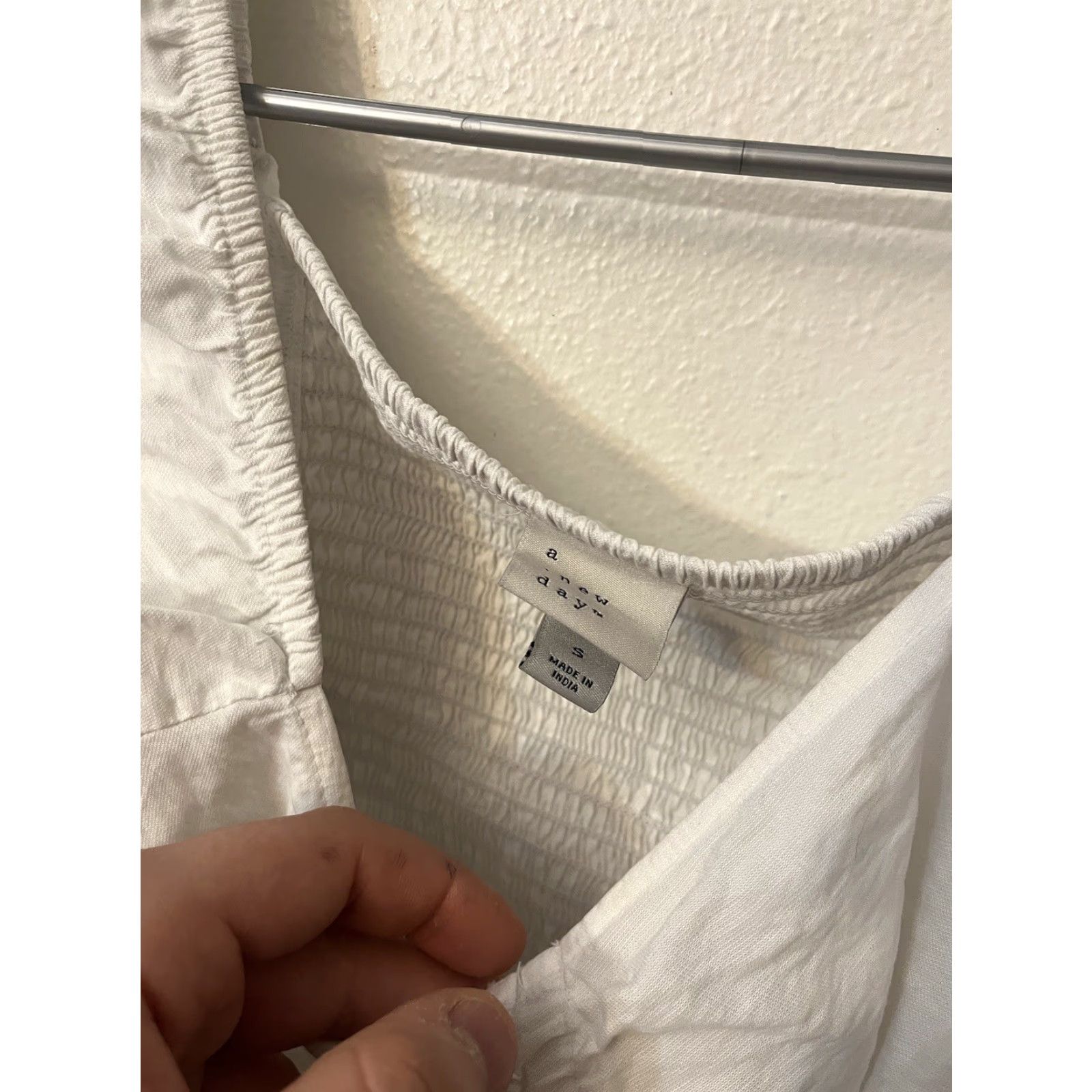 Vintage A New Day Blouse Shirt Womens Off Shoulder Cropped Long Sleeve White S Size S / US 4 / IT 40 - 2 Thumbnail