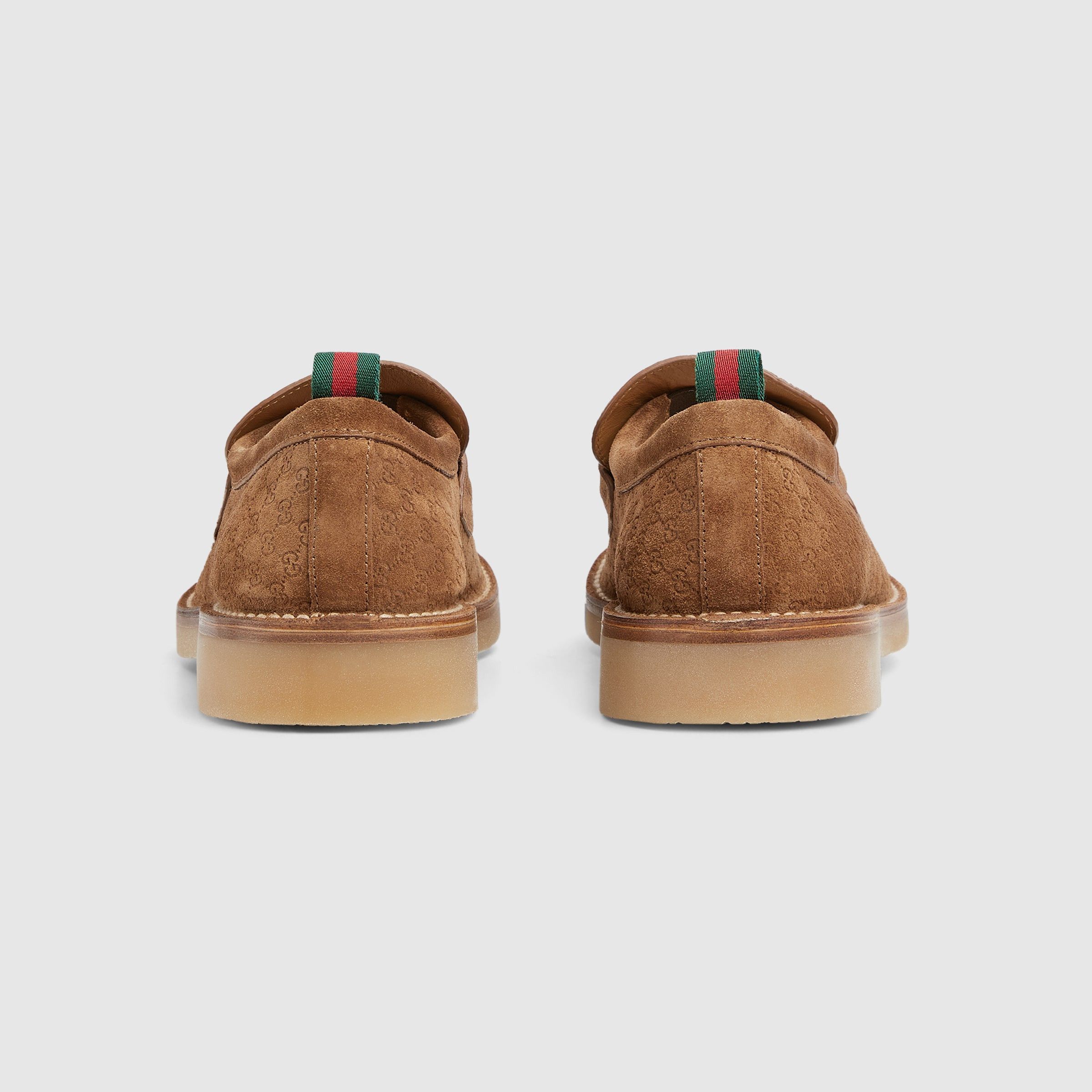 Gucci o1loc1c0326 831289 Men's Loafers With Web in Camel Size US 14 / EU 47 - 2 Thumbnail