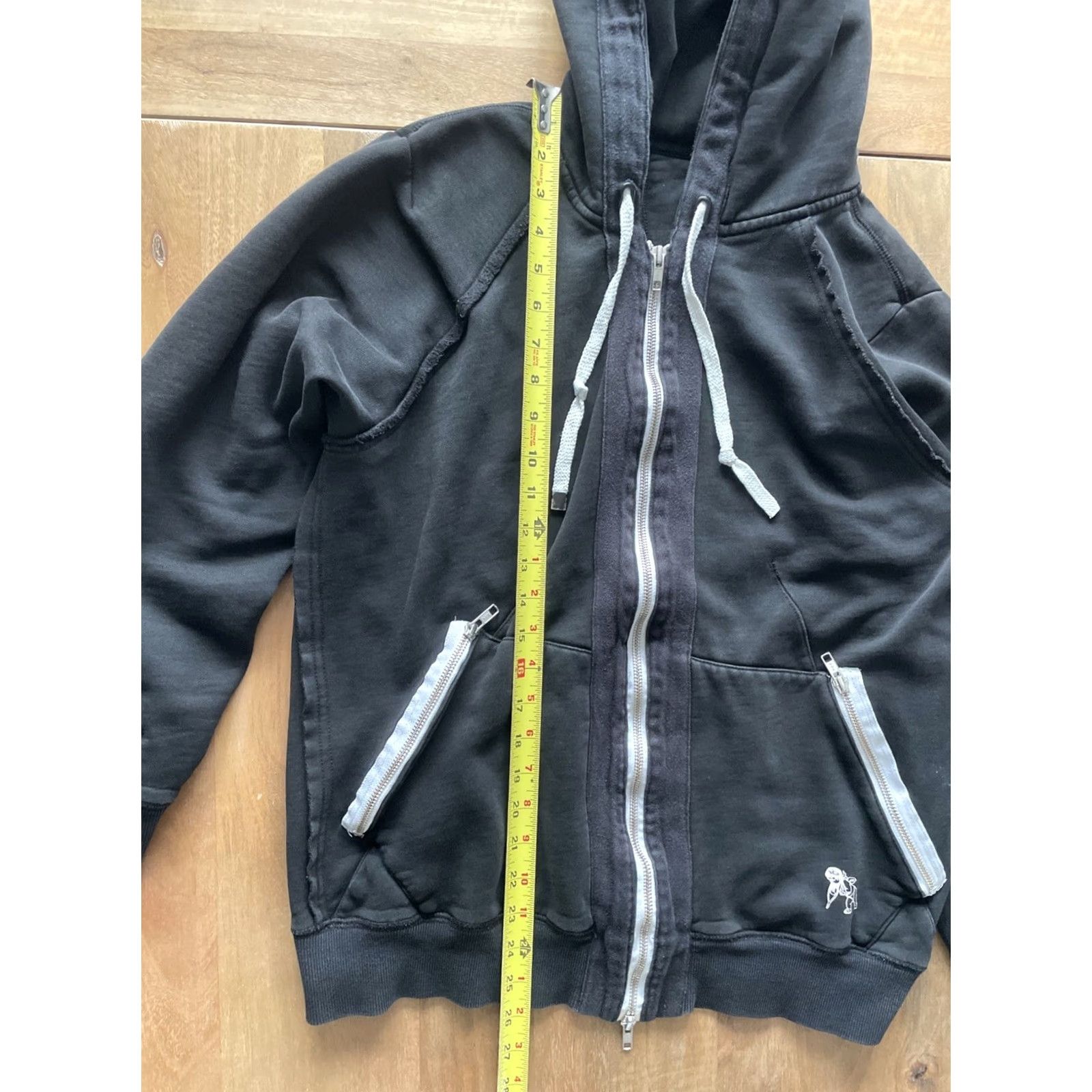 Prps PRPS Trapezium Hoodie Mens Size M Black Zip Up Fleece Sweatshirt Sweater Size US M / EU 48-50 / 2 - 7 Thumbnail