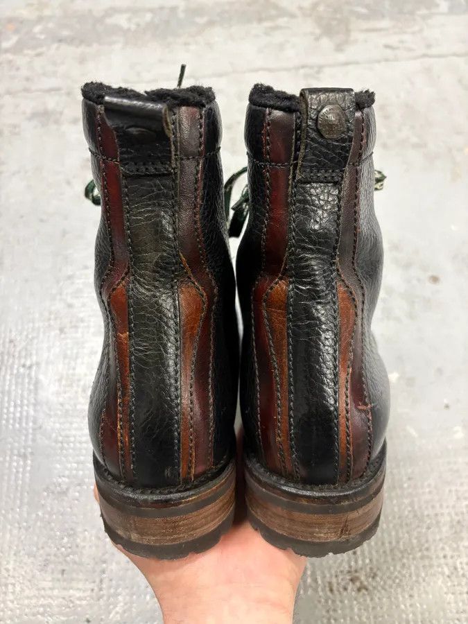Vintage Dsquared2 Black Leather Hiking Boots Size US 12 / EU 45 - 9 Thumbnail