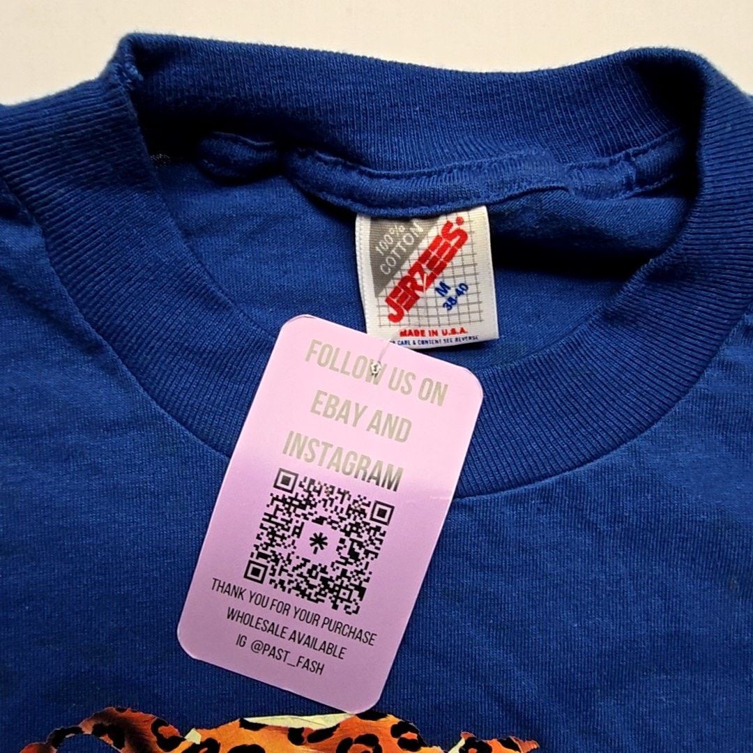 Jerzees Vintage Jerzees Leopard Graphic L Blue Jungle Animal Tee 90s Size US L / EU 52-54 / 3 - 4 Thumbnail