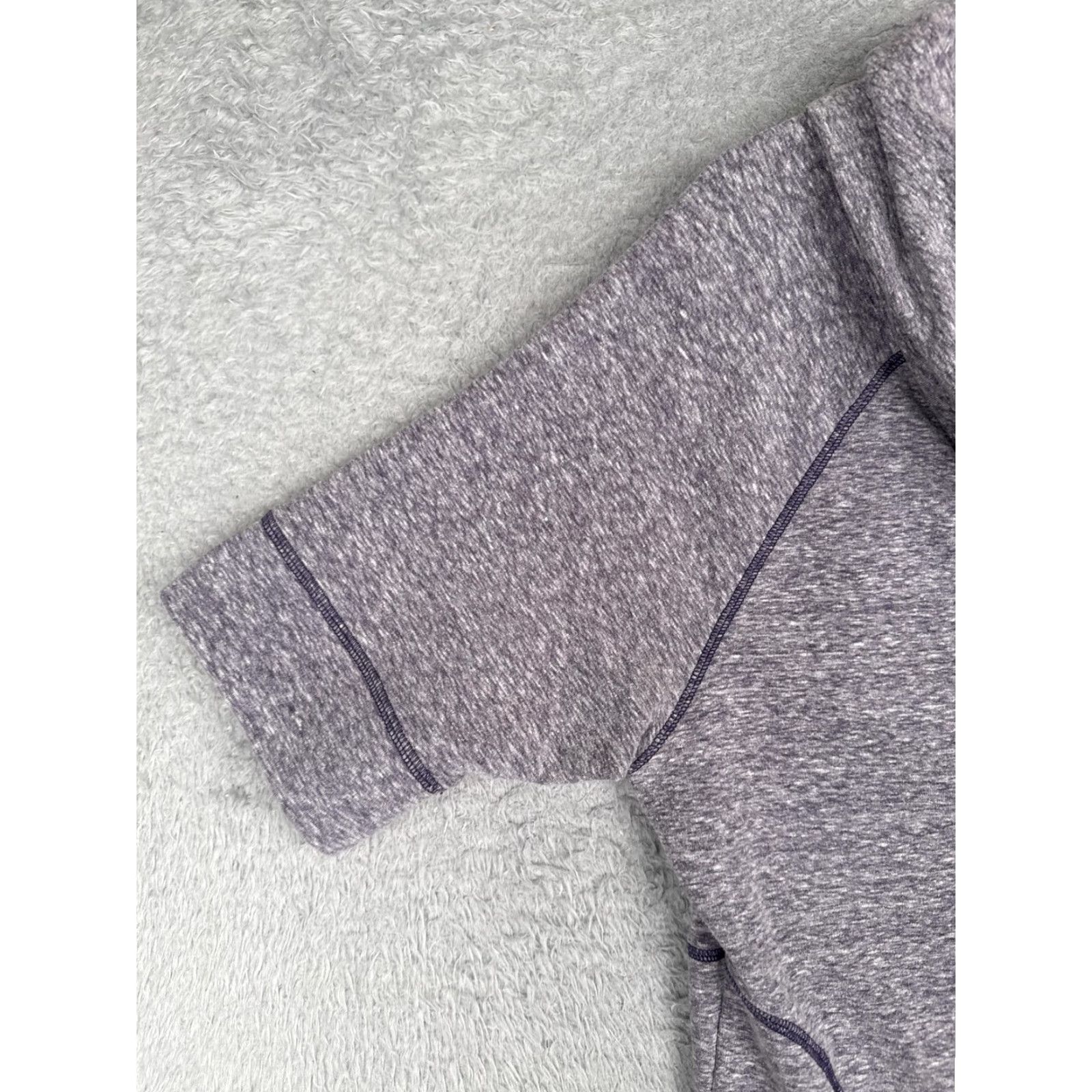 Athleta Athleta Womens 2X Purple Cowl Neck Short Sleeve Pullover Hoodie Sweatshirt Top Heather Activewear Pullover Raglan Sleeve Logo Size XXL / US 16-18 / IT 52-54 - 3 Thumbnail