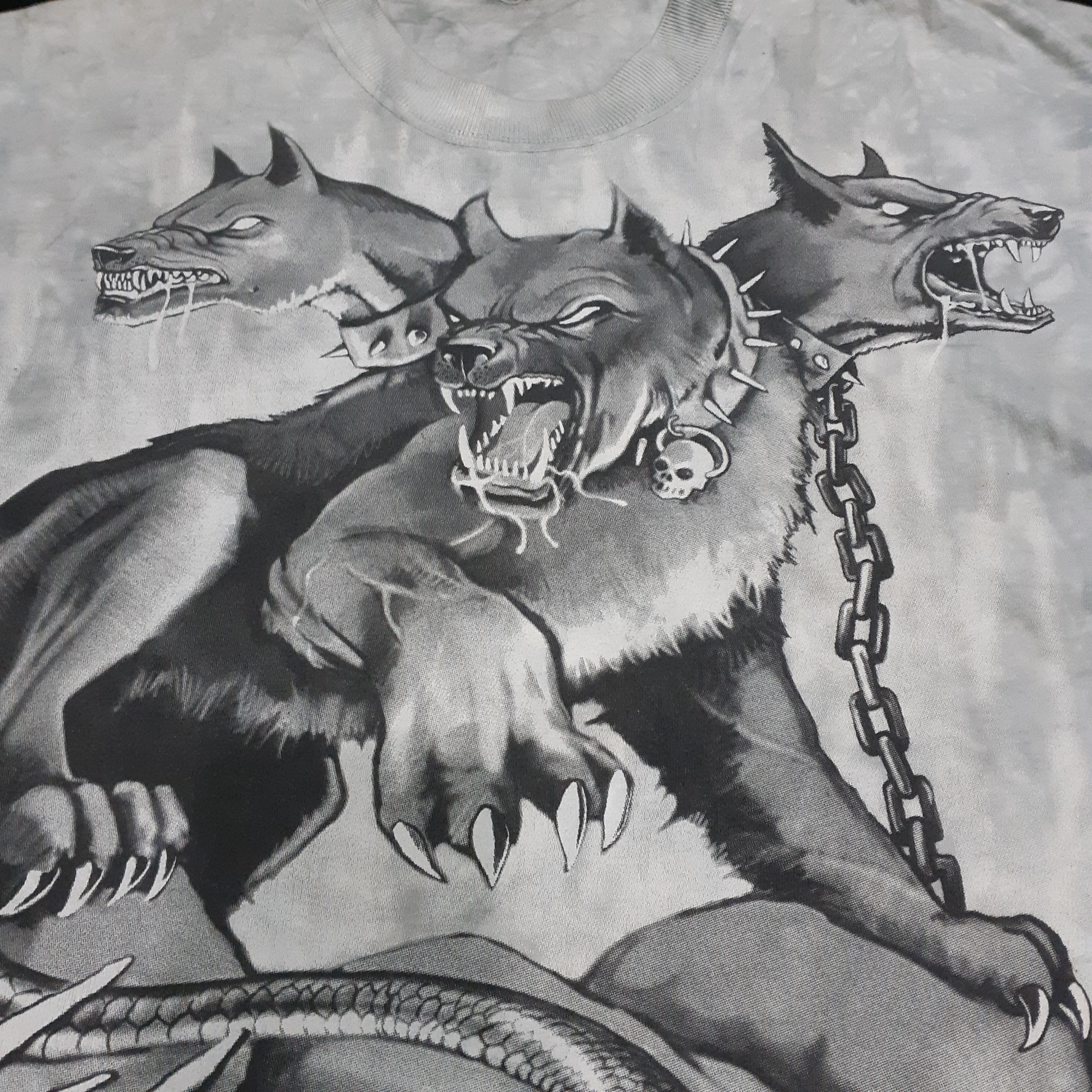 Liquid Blue × Vintage Vintage Rare Liquid Blue T Shirt Cerberus 1997 XL Original Size US XL / EU 56 / 4 - 3 Thumbnail
