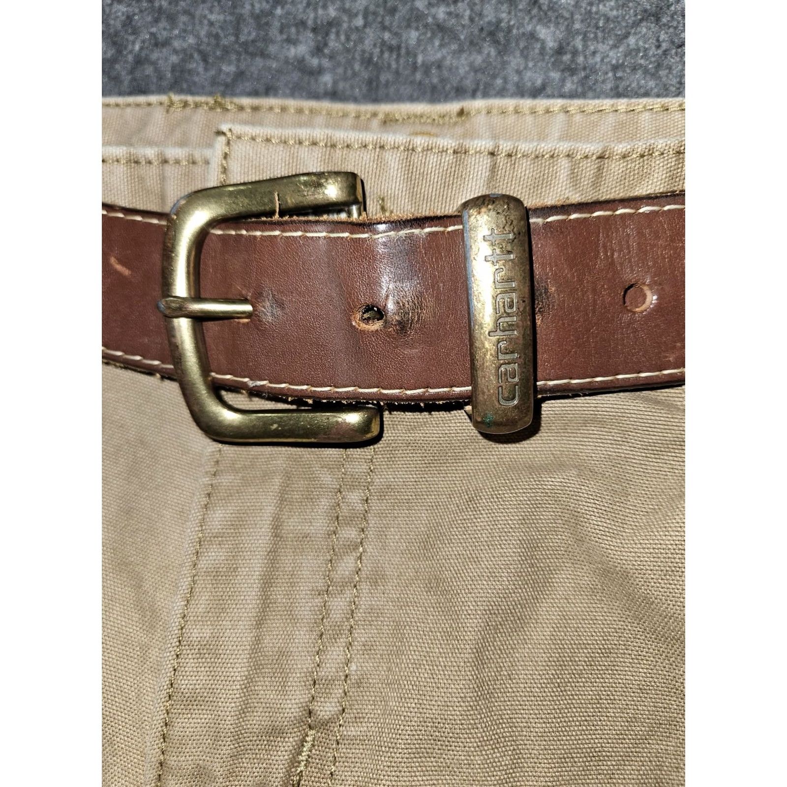 Carhartt Carhartt Pants Womens 10 Brown Rugged Flex Original Fit W/Carhartt Belt Workwear Size 32" / US 10 / IT 46 - 7 Thumbnail