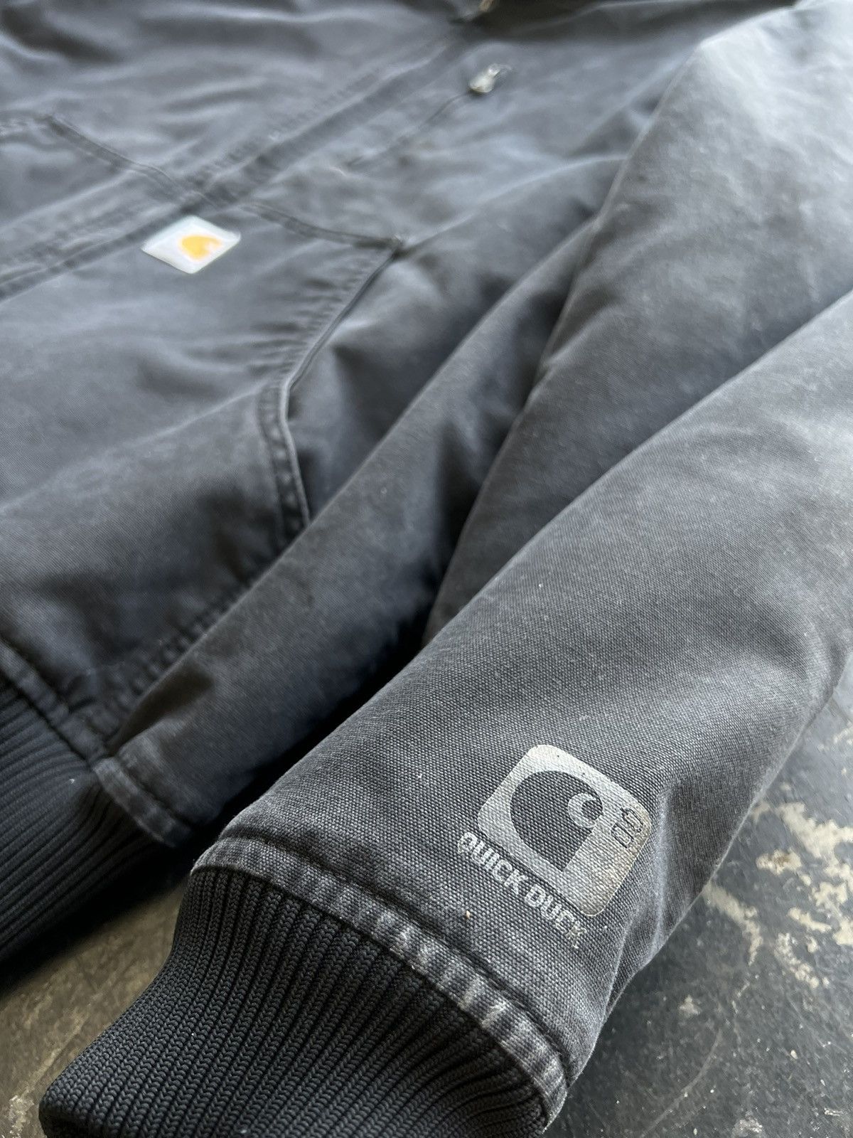 Carhartt Carhartt Faded Black Quickduck Hoodie Jacket Size Large Size US L / EU 52-54 / 3 - 3 Thumbnail