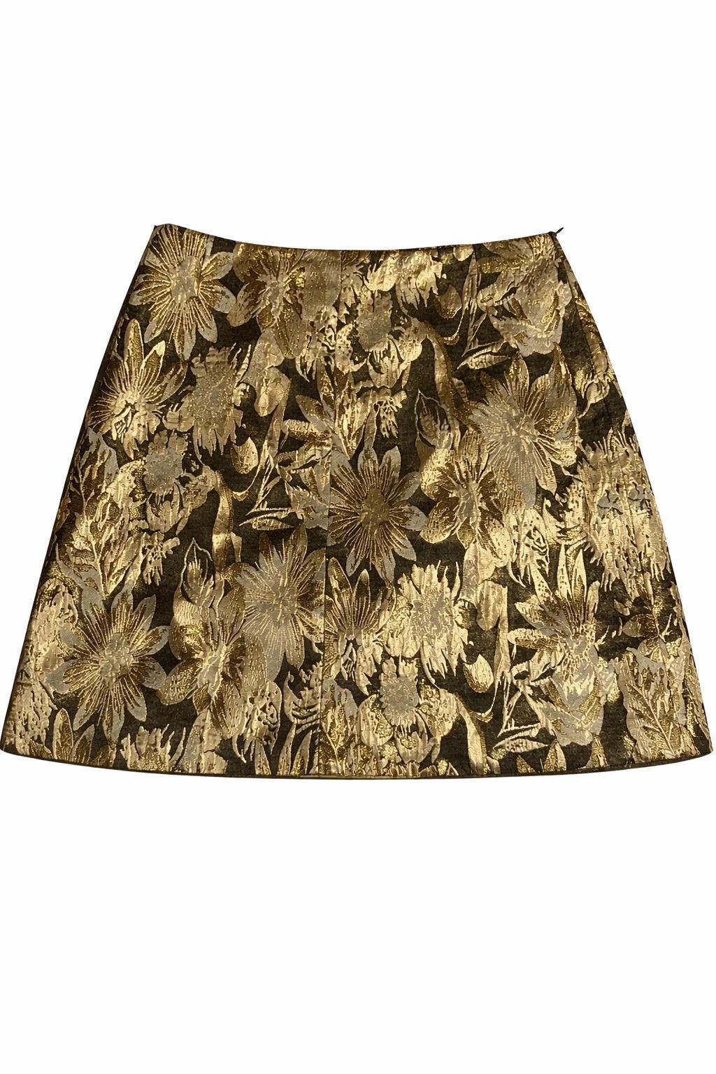 Other Paul Costelloe Dressage Gold Floral Brocade Skirt UK 10 Size L / US 10 / IT 46 - 2 Thumbnail