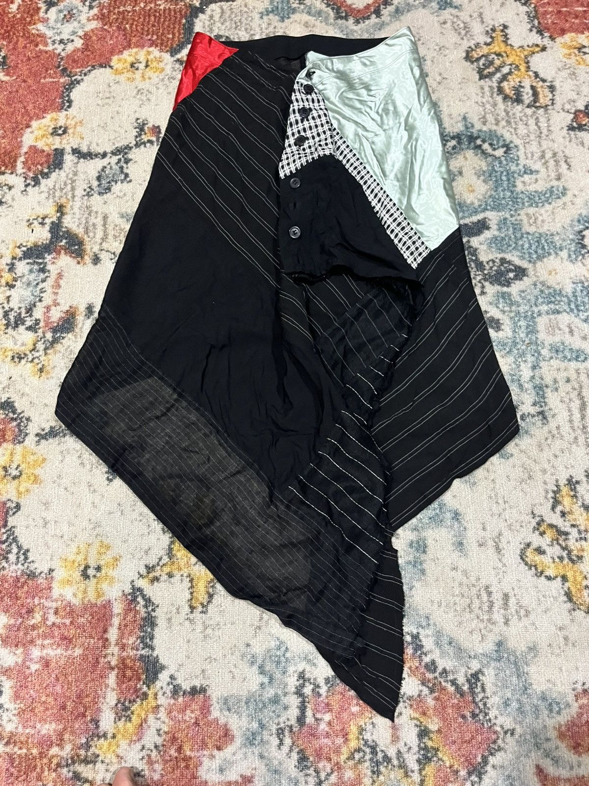 Yohji Yamamoto ‘04 ss Asymmetrical patchwork skirt Size 29" - 4 Thumbnail
