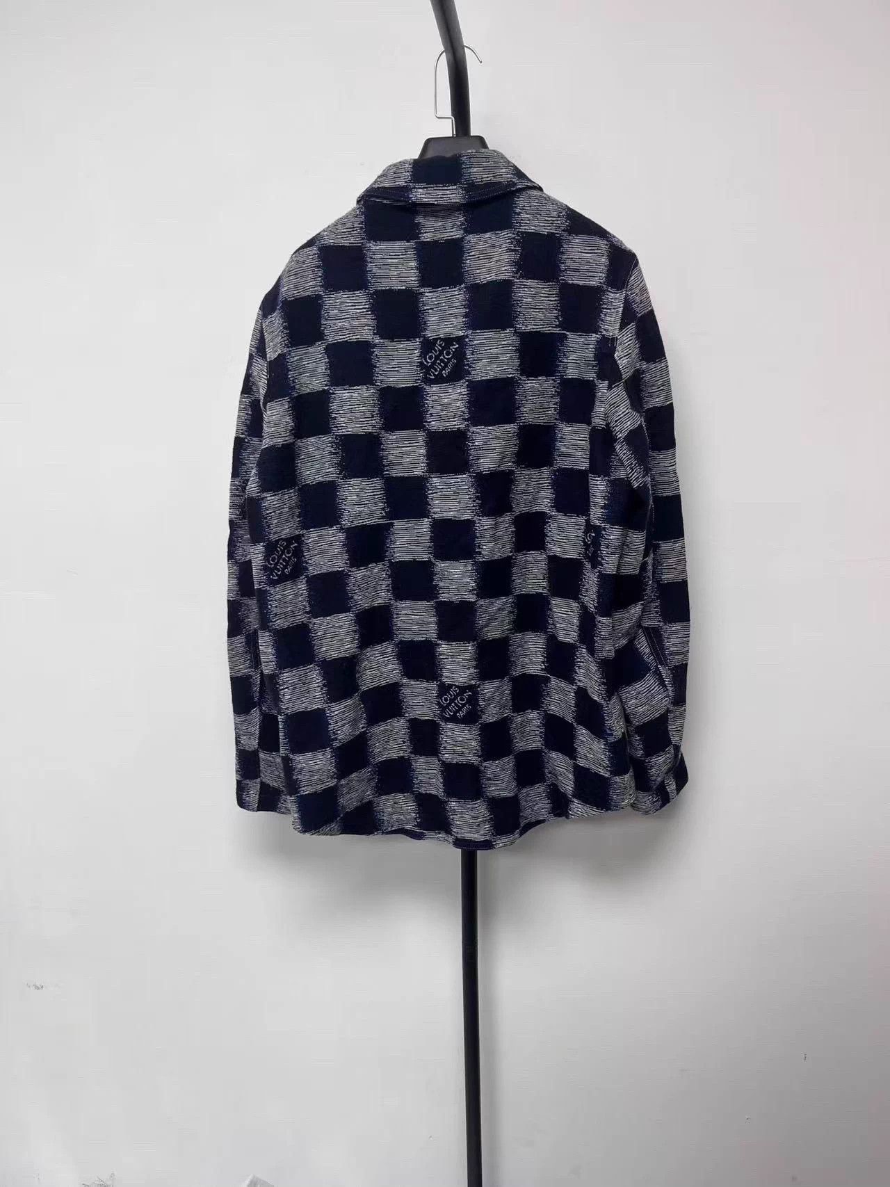 Louis Vuitton LOUIS VUITTON Gingham 1-Button Casual Jacket Men Gray XL Size US XL / EU 56 / 4 - 2 Thumbnail