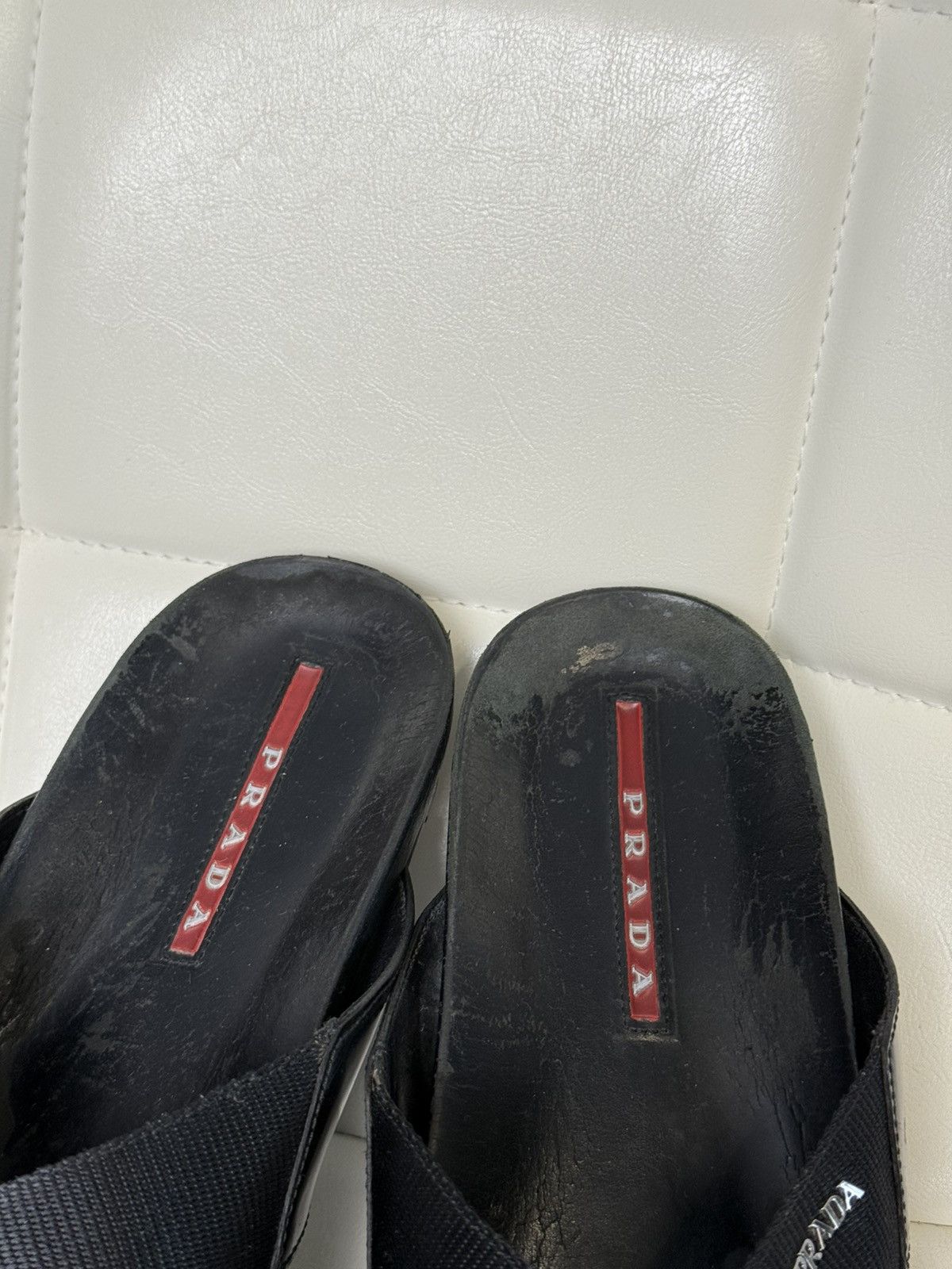 Prada Prada Sport Black Cross Strap Slide Men’s Sandals Metal Logo Size US 11.5 / EU 44-45 - 20 Thumbnail