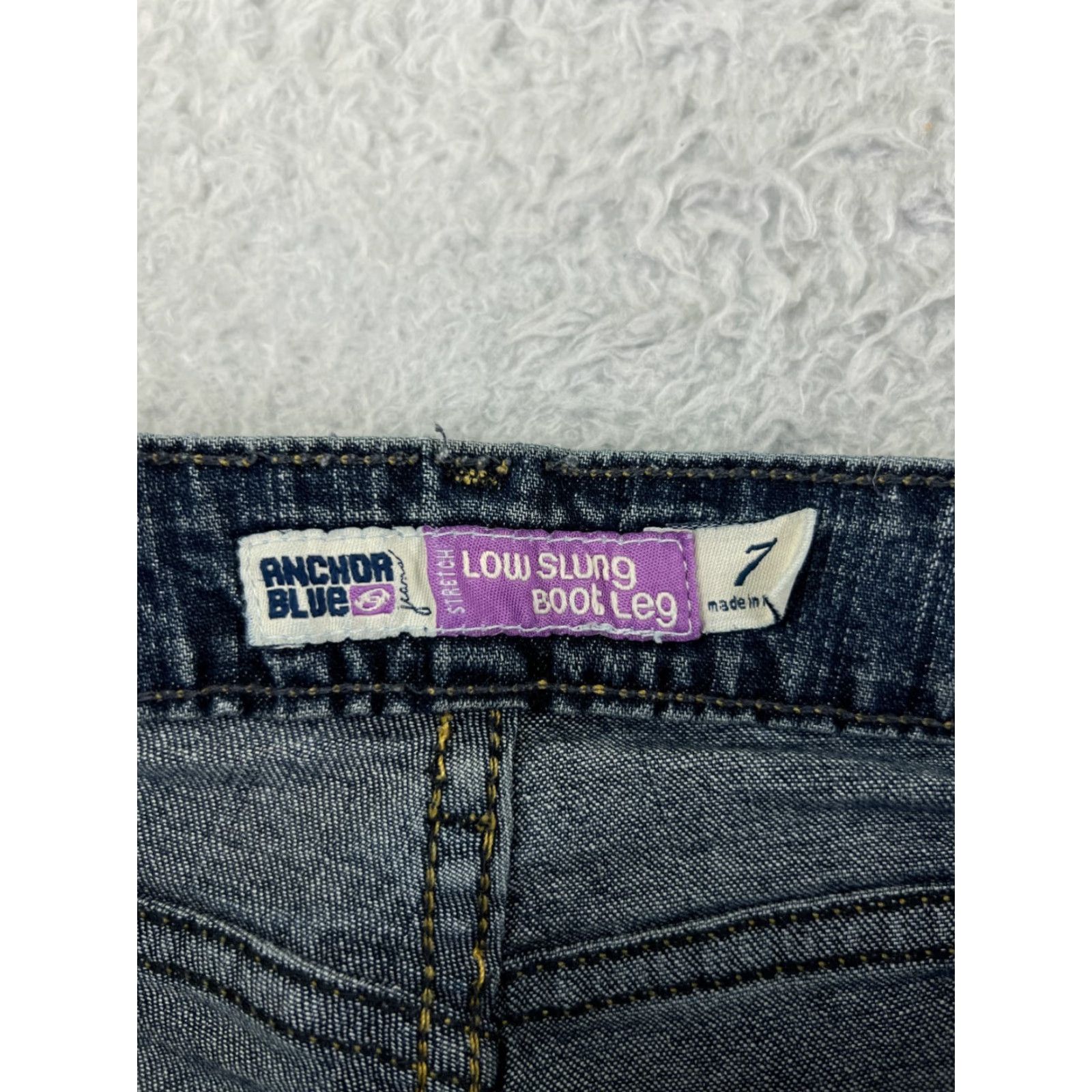 Anchor Blue AnchorBlue Jeans Womens 7 Denim Bootcut Slim Low Rise 5-Pocket Blue Cotton Blend Denim Vintage No Size 28" / US 6 / IT 42 - 3 Thumbnail