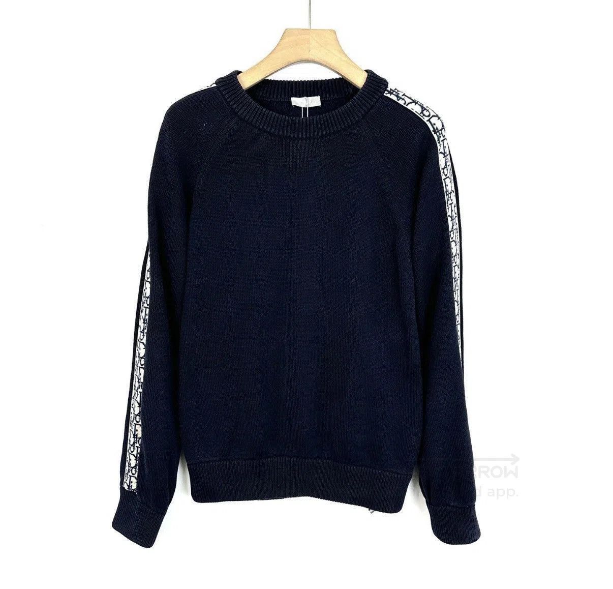Dior Black Long Sleeve Sweatshirt with Stripe Accents. Size US S / EU 44-46 / 1 - 1 Thumbnail