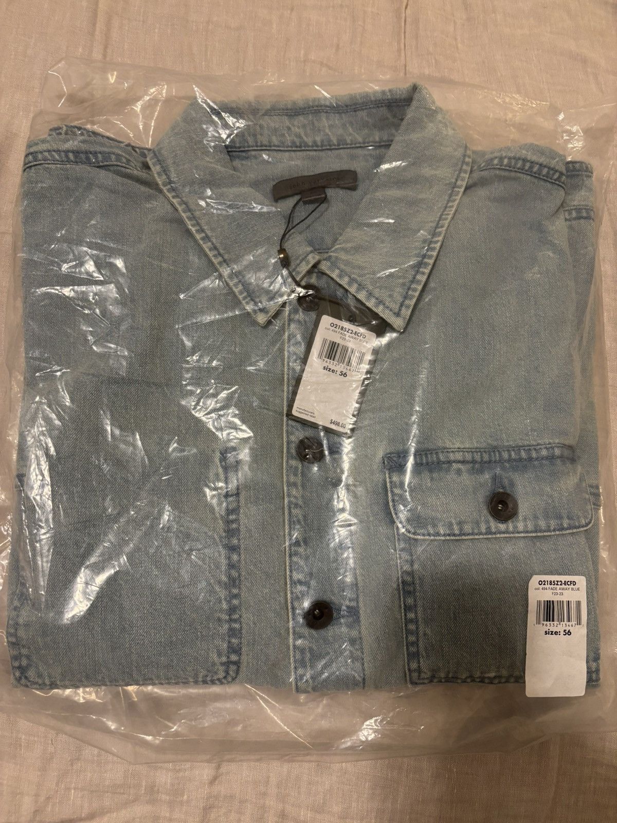 John Varvatos $498 NWT John Varvatos Alleck Chore Coat Size 56 XL Linen Size US XL / EU 56 / 4 - 9 Thumbnail